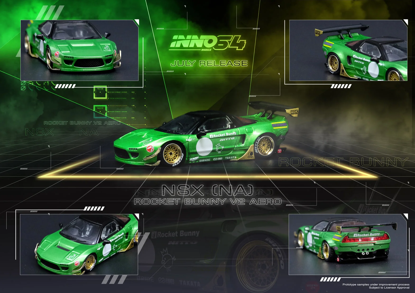 Honda NSX NA Rocket Bunny V2 Aero in Green Metallic - Image 3