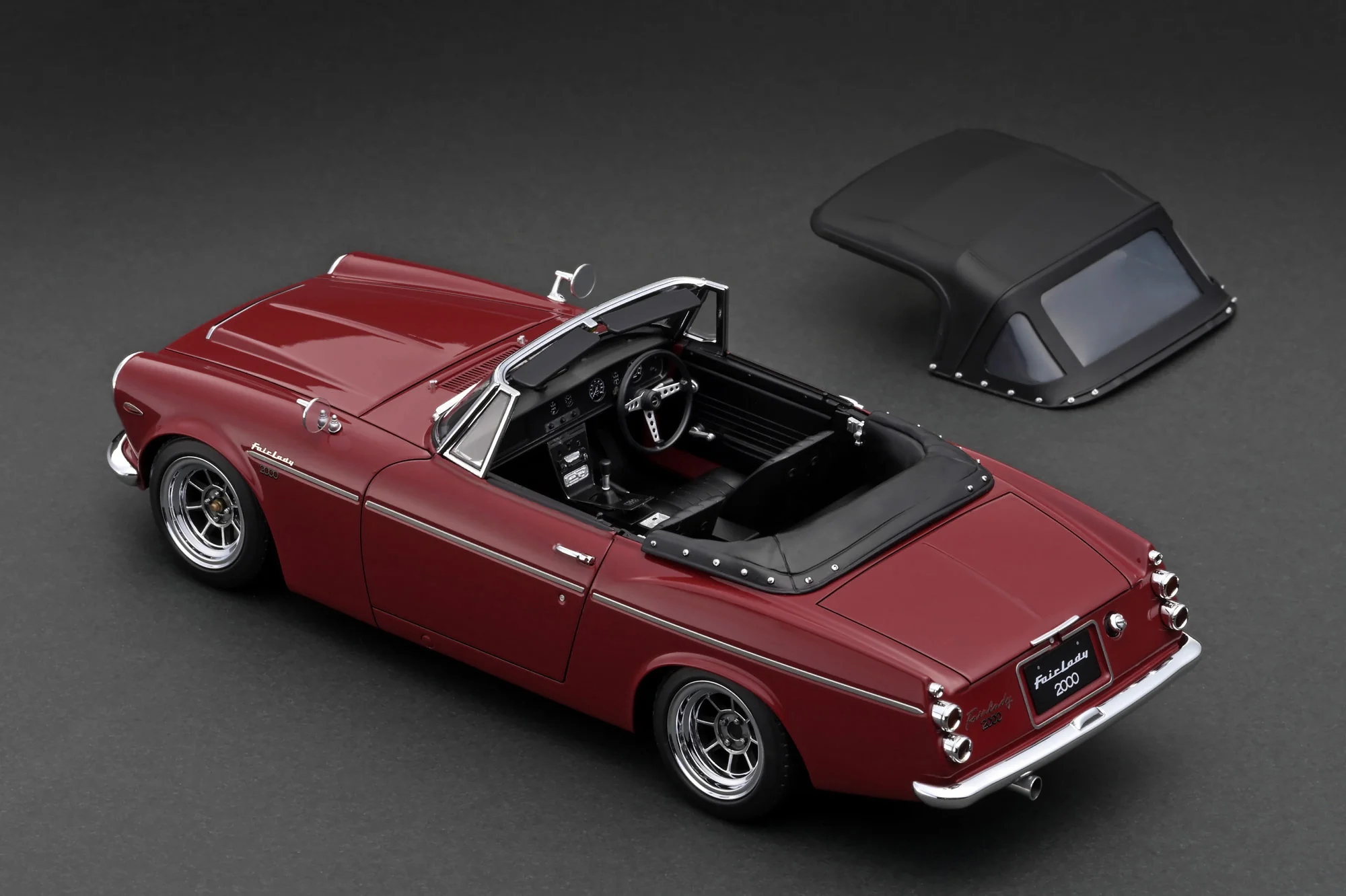 Ignition Model 1:18 Datsun Fairlady 2000 (SR311) in Burgundy Red - Image 3