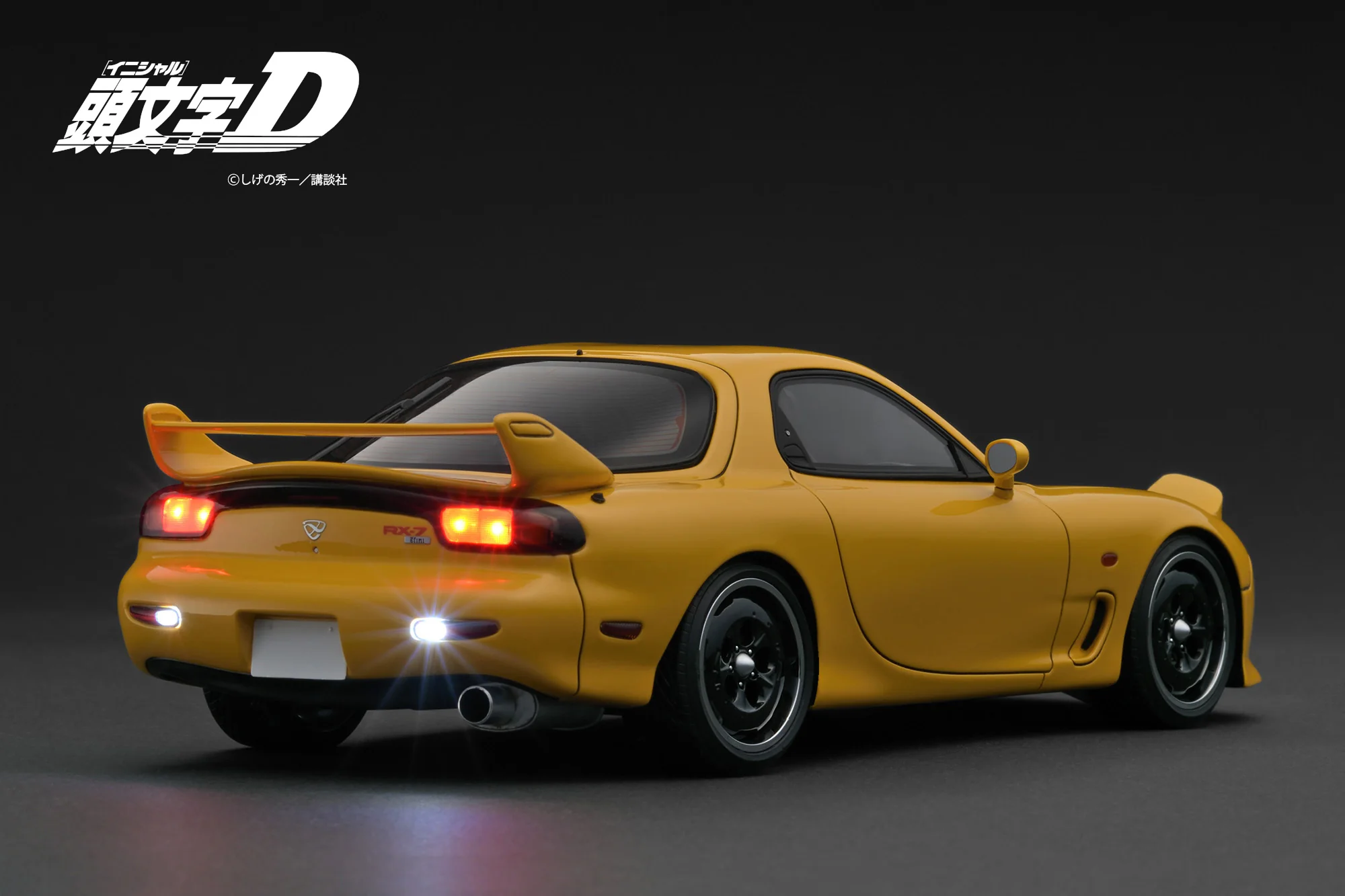 *PREORDER* Ignition Model 1:18 Initial D Mazda RX-7 Mazda Speed A-spec (FD3S) in Yellow with Sound & LED Version - Image 3