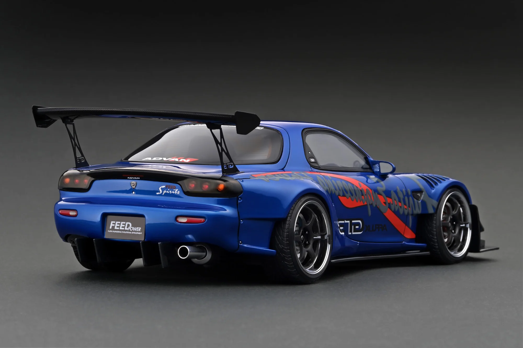 Ignition Model 1:18 Mazda RX-7 (FD3S) FEED Afflux GT3 in Blue Metallic with 13B Engine DIsplay - Image 3