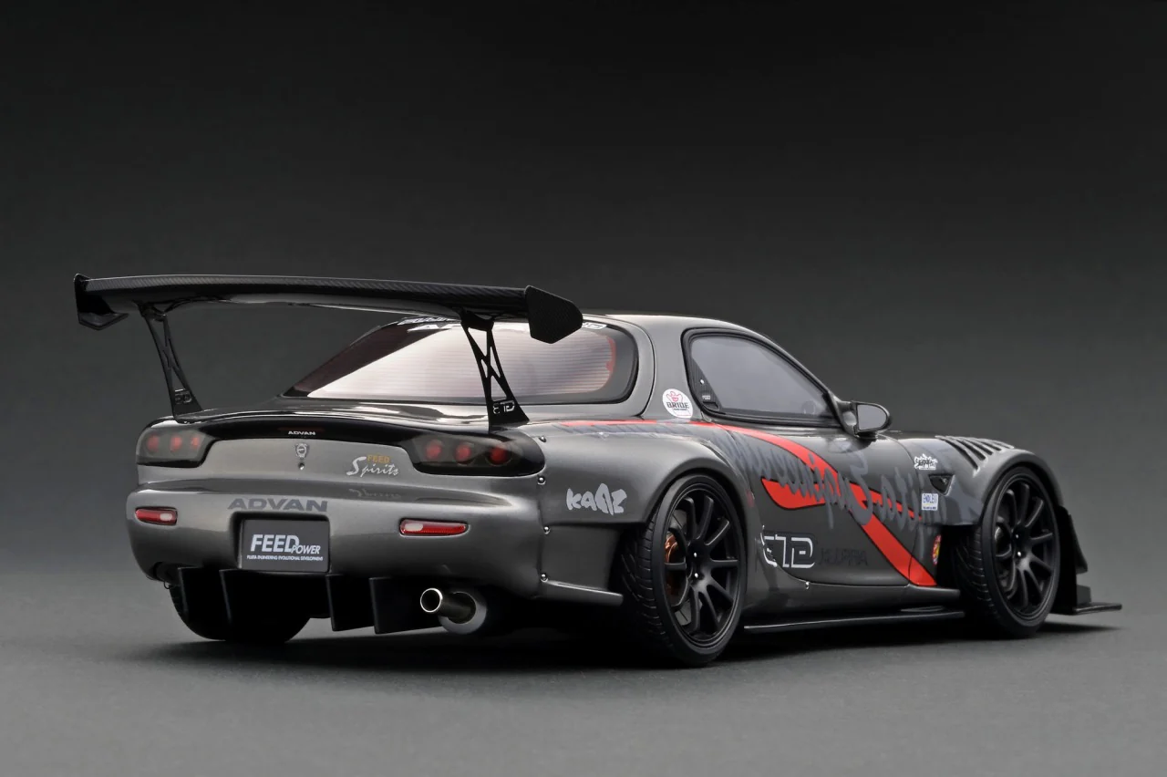 Ignition Model 1:18 Mazda RX-7 (FD3S) FEED Afflux GT3 in Gun Metallic - Image 3