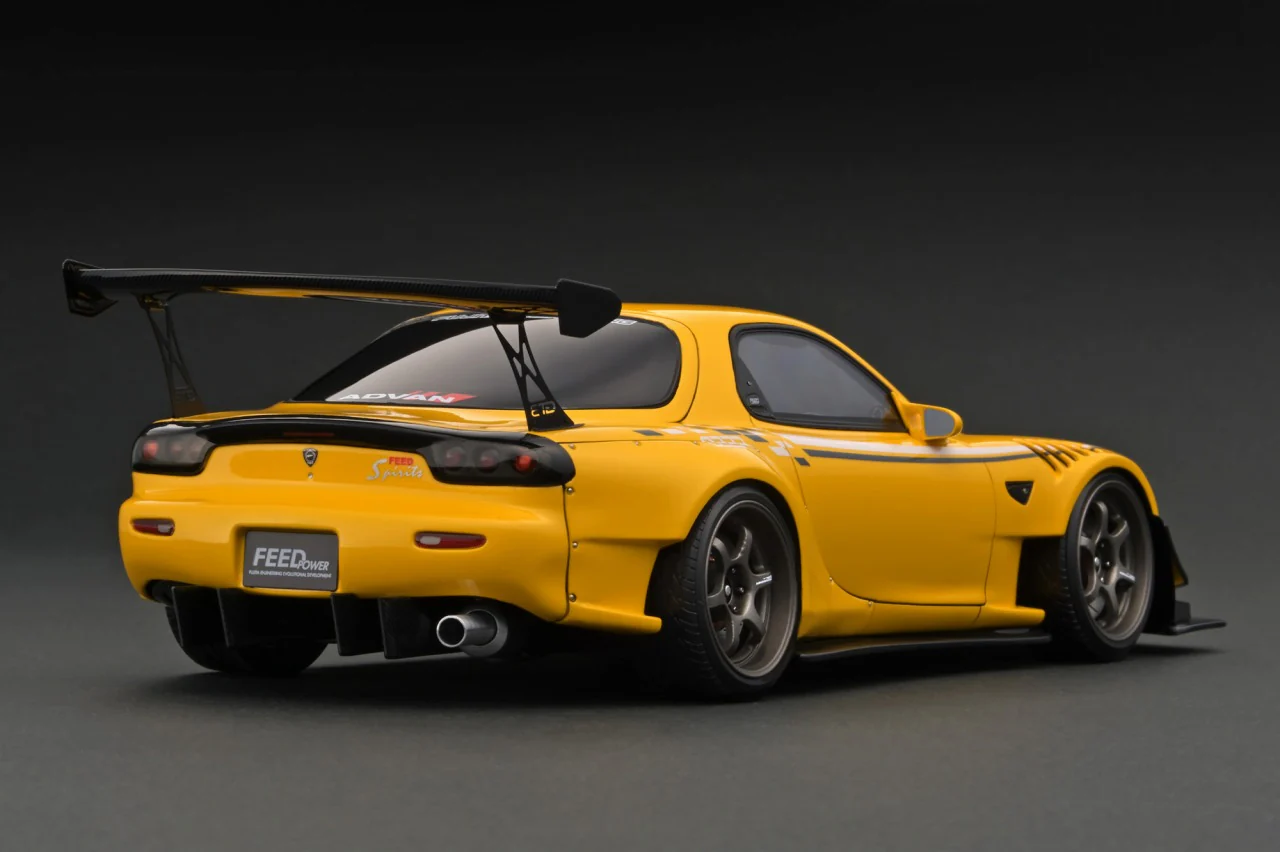 Ignition Model 1:18 Mazda RX-7 (FD3S) FEED Afflux GT3 in Yellow - Image 2