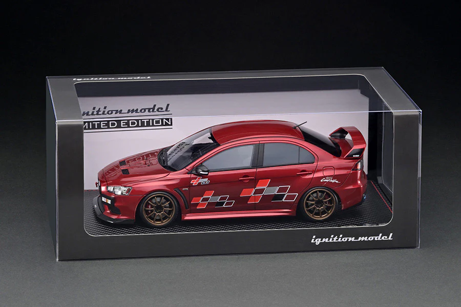 Ignition Model 1:18 Mitsubishi Lancer Evolution X (CZ4A) in Red Metallic with Engine Display - Image 7