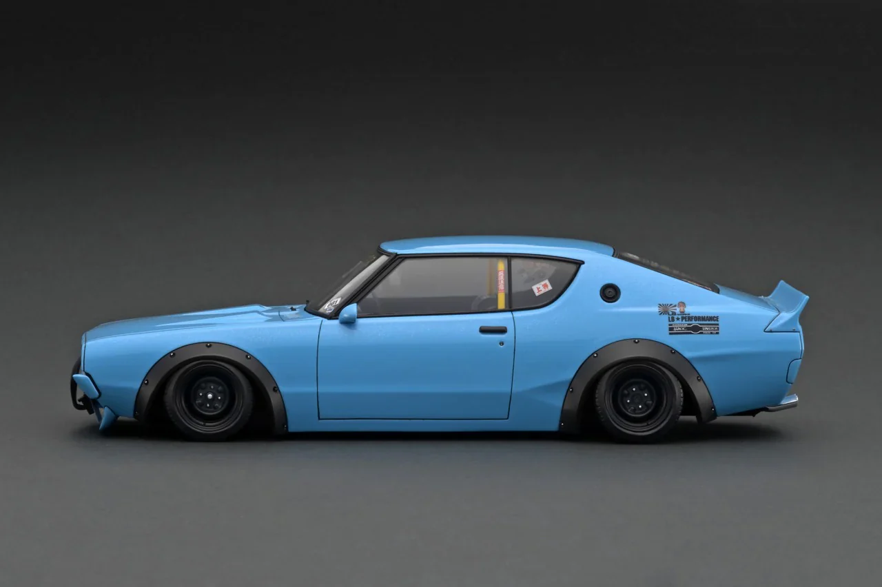 Ignition Model 1:18 Nissan Kenmari LB-WORKS 2Dr in Light Blue - Image 2
