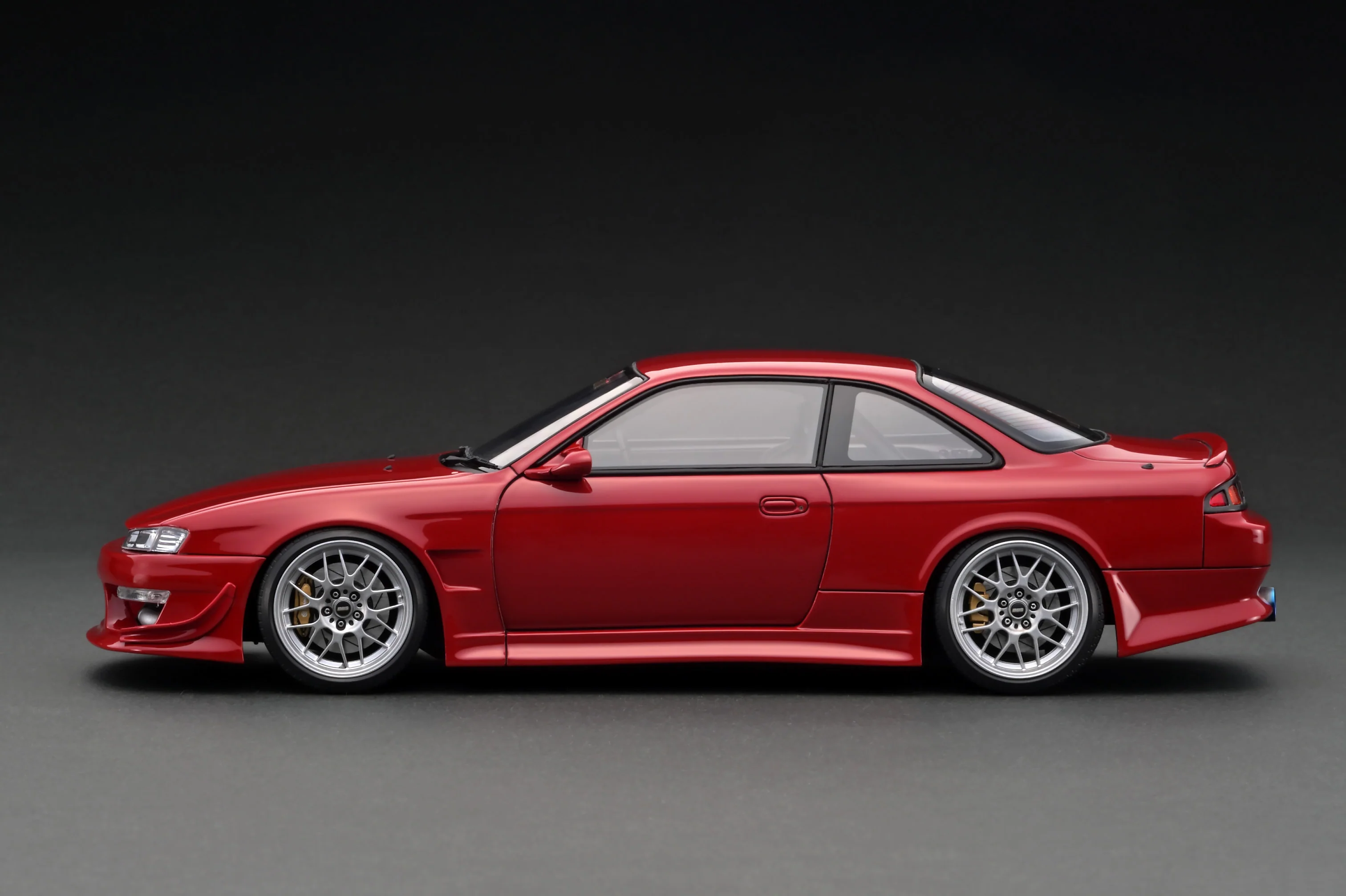 Ignition Model 1:18 Nissan Silvia (S14) VERTEX in Red Metallic with SR20 Engine Display - Image 3
