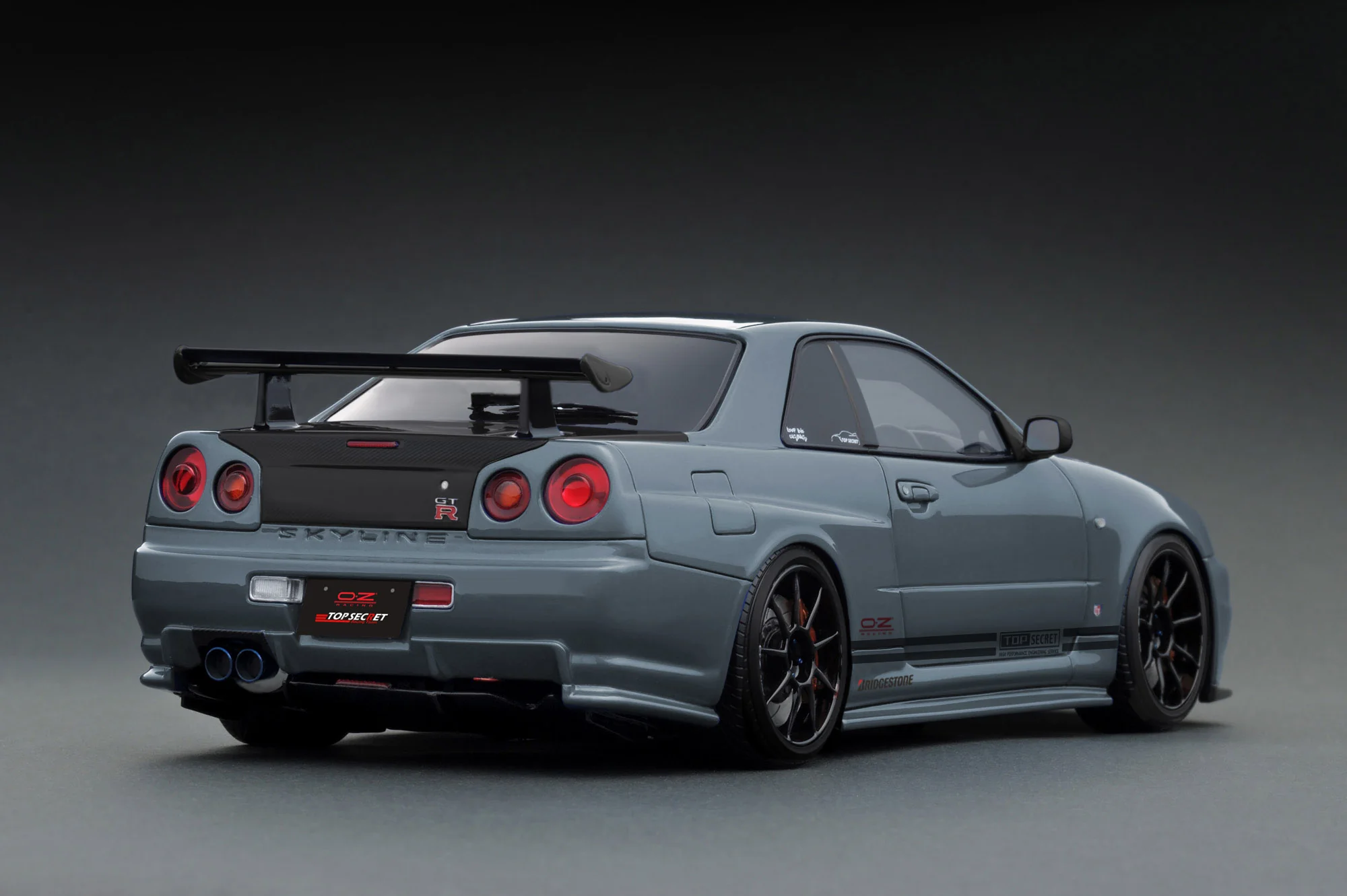 Ignition Model 1:18 Nissan Skyline (R34) GT-R TOP SECRET in Stealth Gray - Image 2