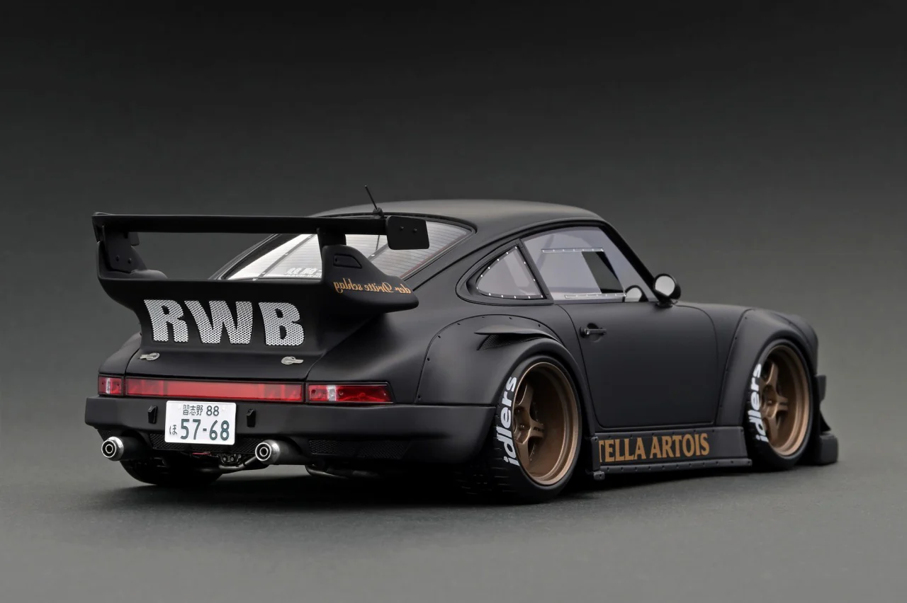 Ignition Model 1:18 Porsche 930 RWB in Matte Black - Image 3