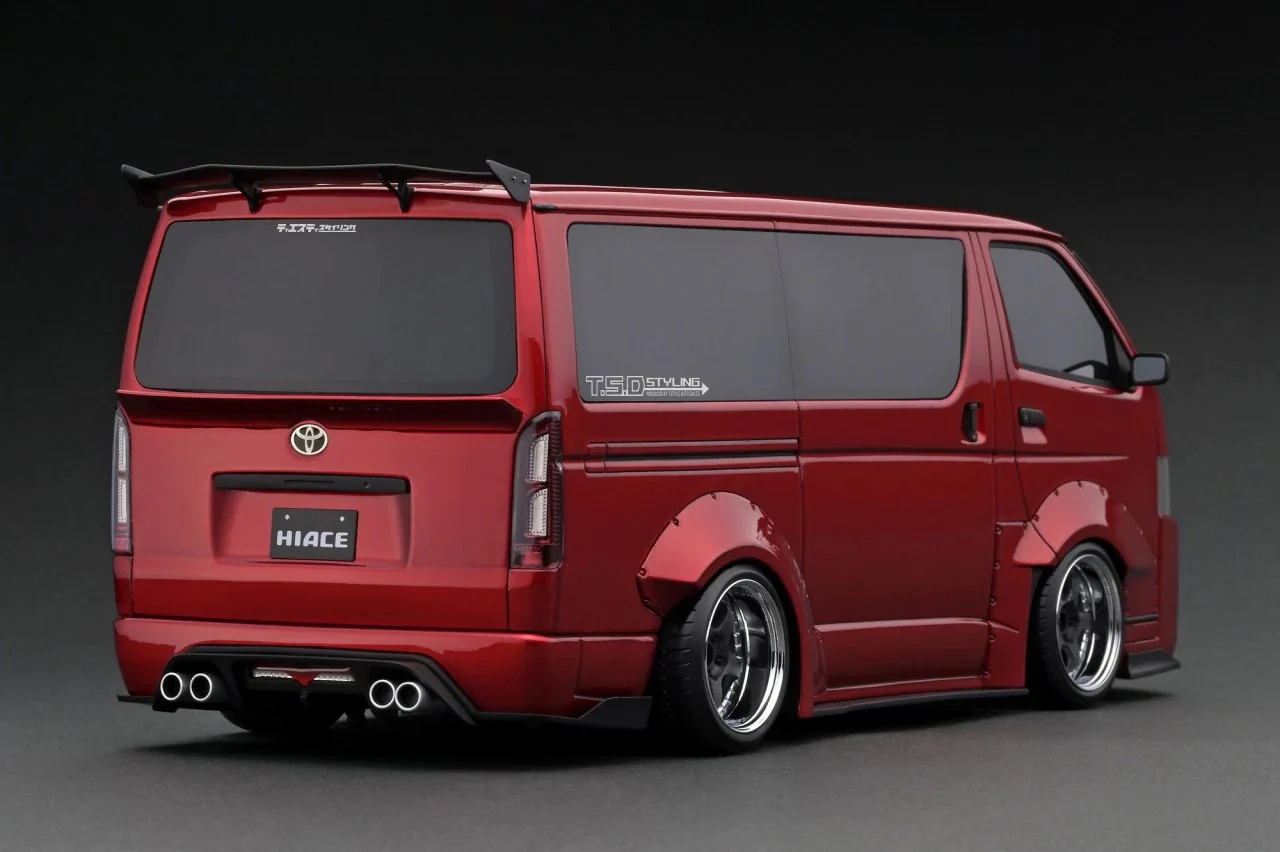 Ignition Model 1:18 T.S.D. Works Toyota HiACE in Red Metallic - Image 2