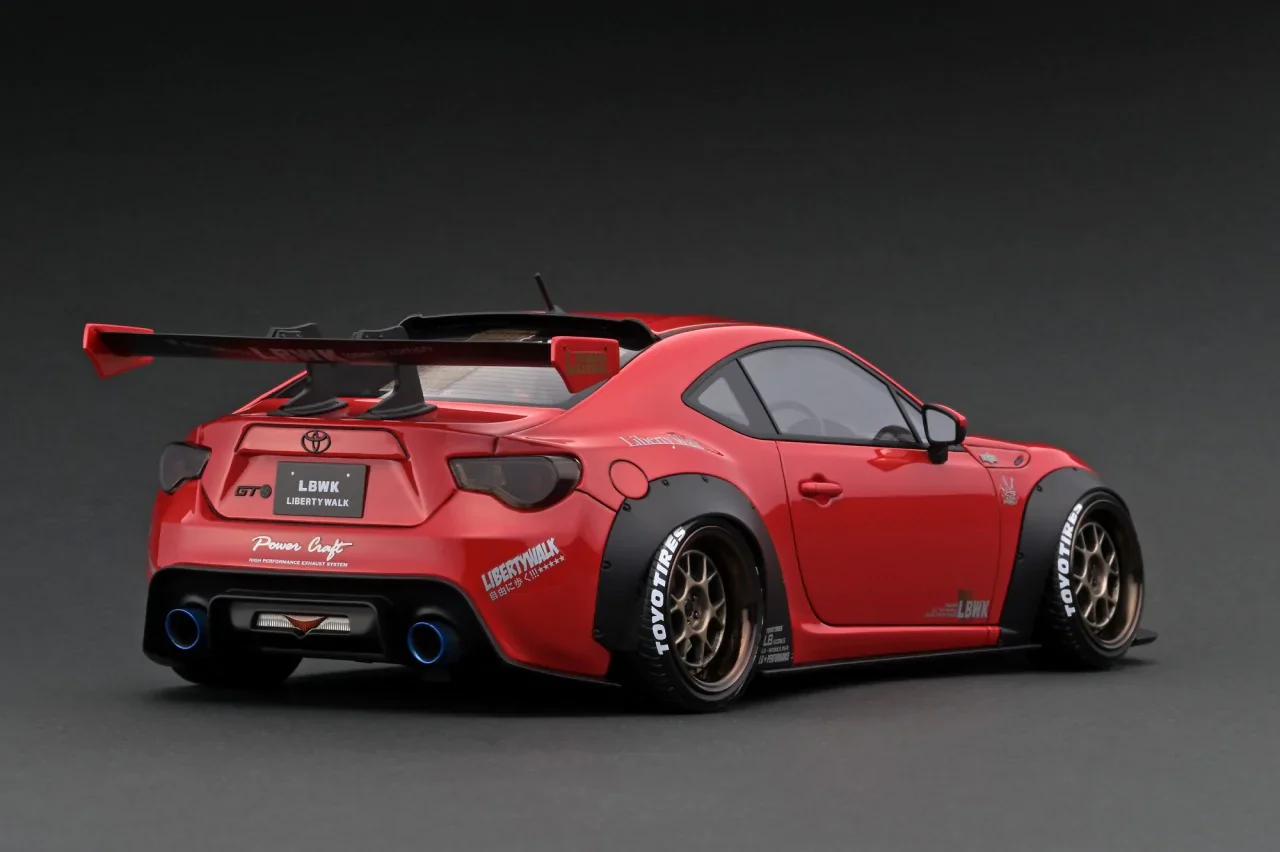 Ignition Model 1:18 Toyota 86 LBWK Full Complete V1 in Red Metallic - Image 2