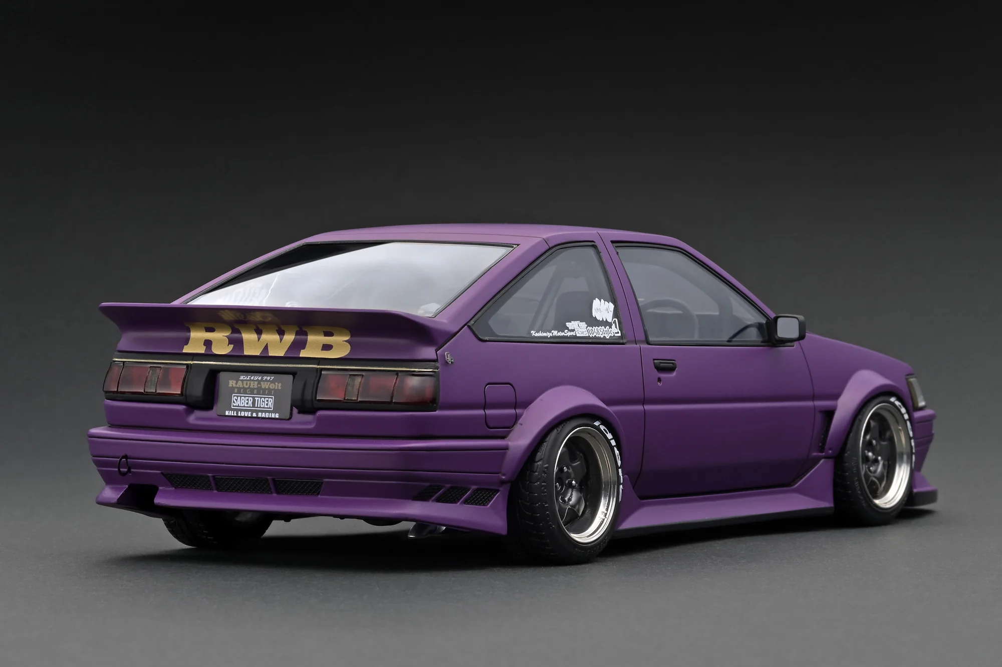Ignition Model 1:18 Toyota AE86 RWB in Matte Purple - Image 2