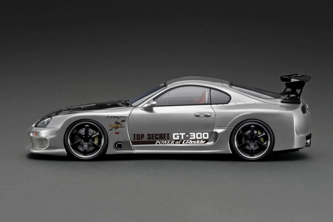 Ignition Model 1:18 Toyota Supra (JZA80) Top Secret GT300 in Silver - Image 2
