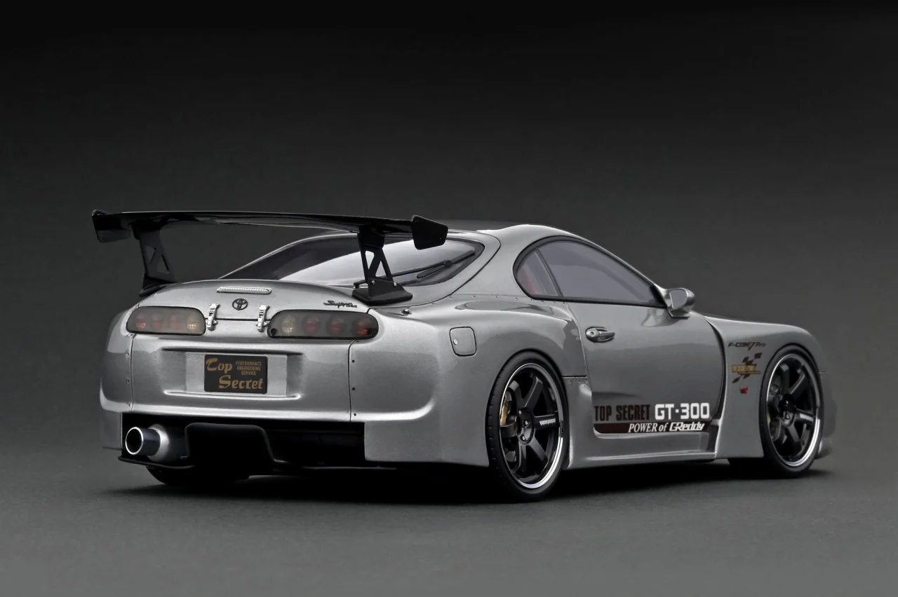Ignition Model 1:18 Toyota Supra (JZA80) Top Secret GT300 in Silver - Image 3