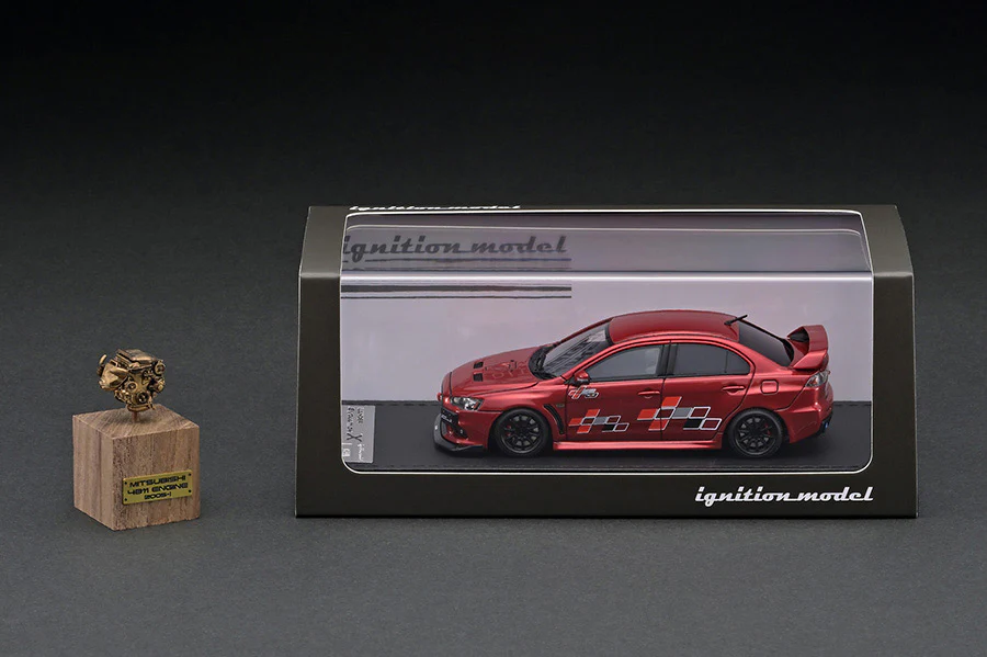 Ignition Model 1:43 Mitsubishi Lancer Evolution X (CZ4A) Red Metallic with 4B11 Gold Engine Display - Image 6