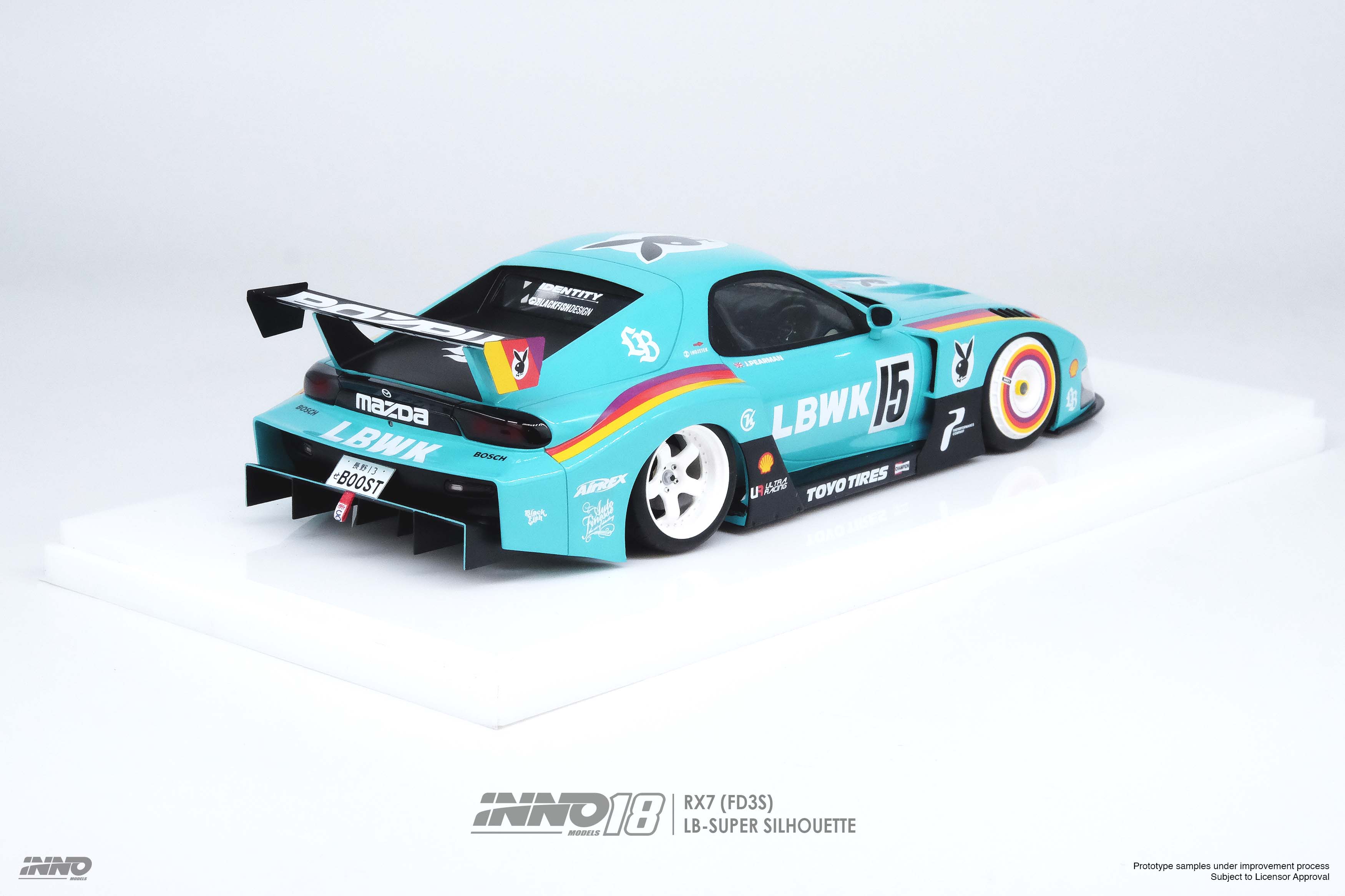 INNO Models 1/18 Mazda RX-7 (FD3S) Super Silhouette LBWK in Green - Image 2