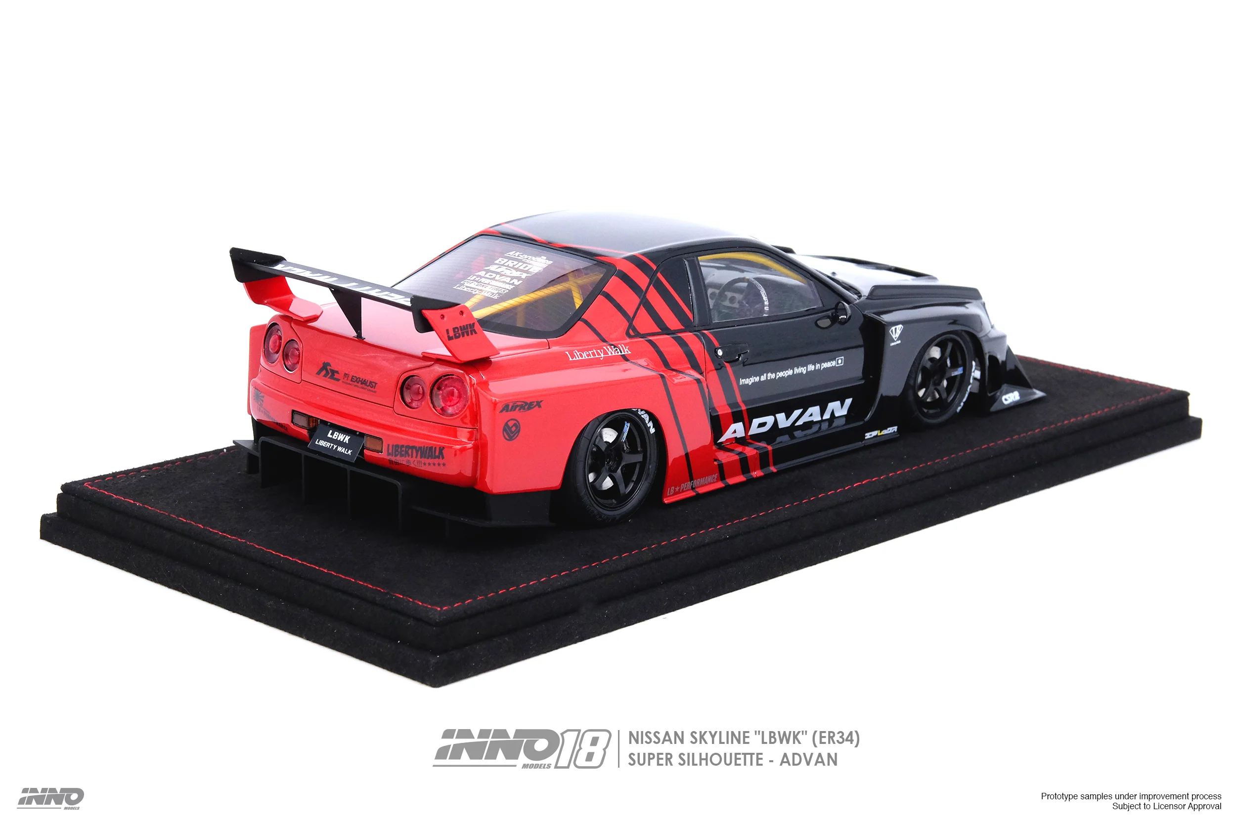 INNO18 1:18 Nissan Skyline (ER34) Super Silhouette "LBWK" with "ADVAN" Livery - Image 3