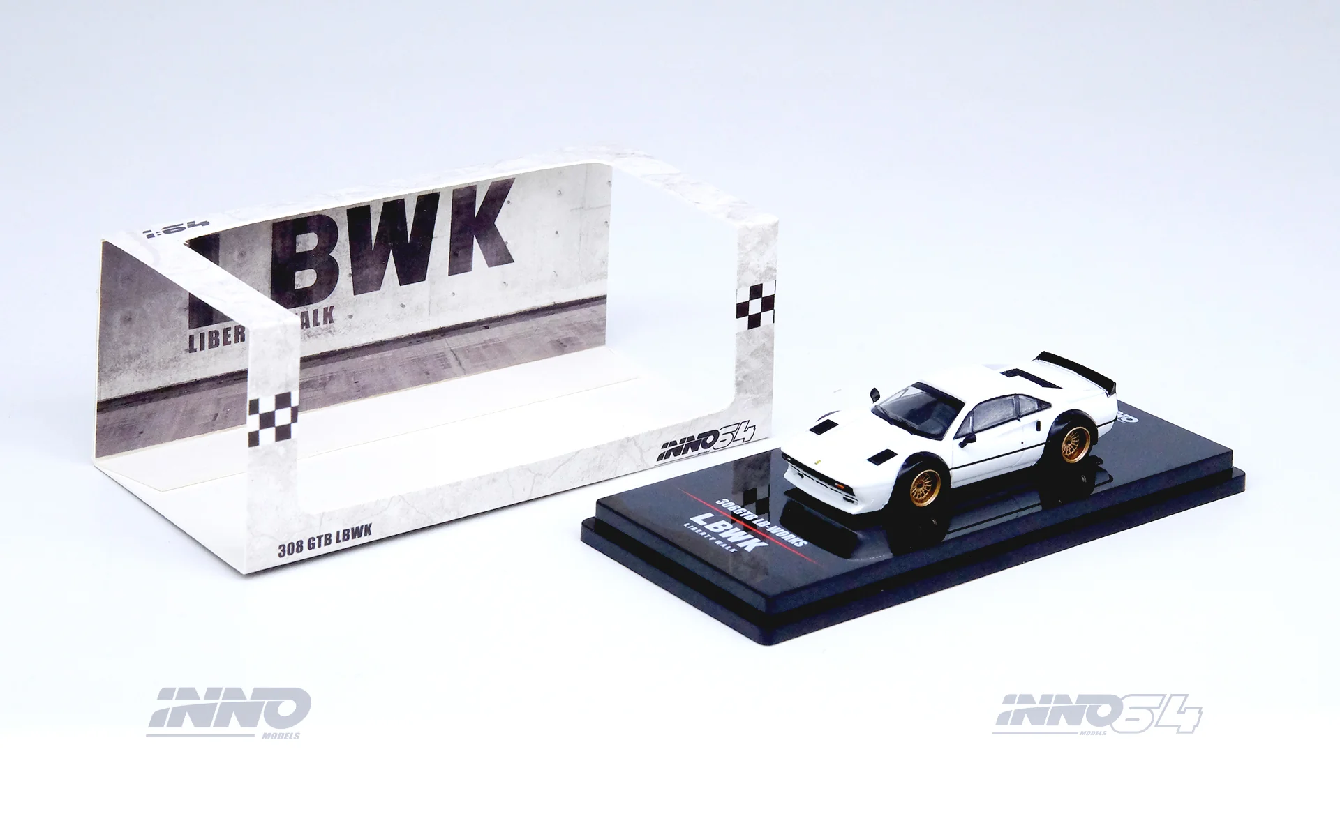 INNO64 1:64 Ferrari 308 GTB Liberty Walk in White - Image 3