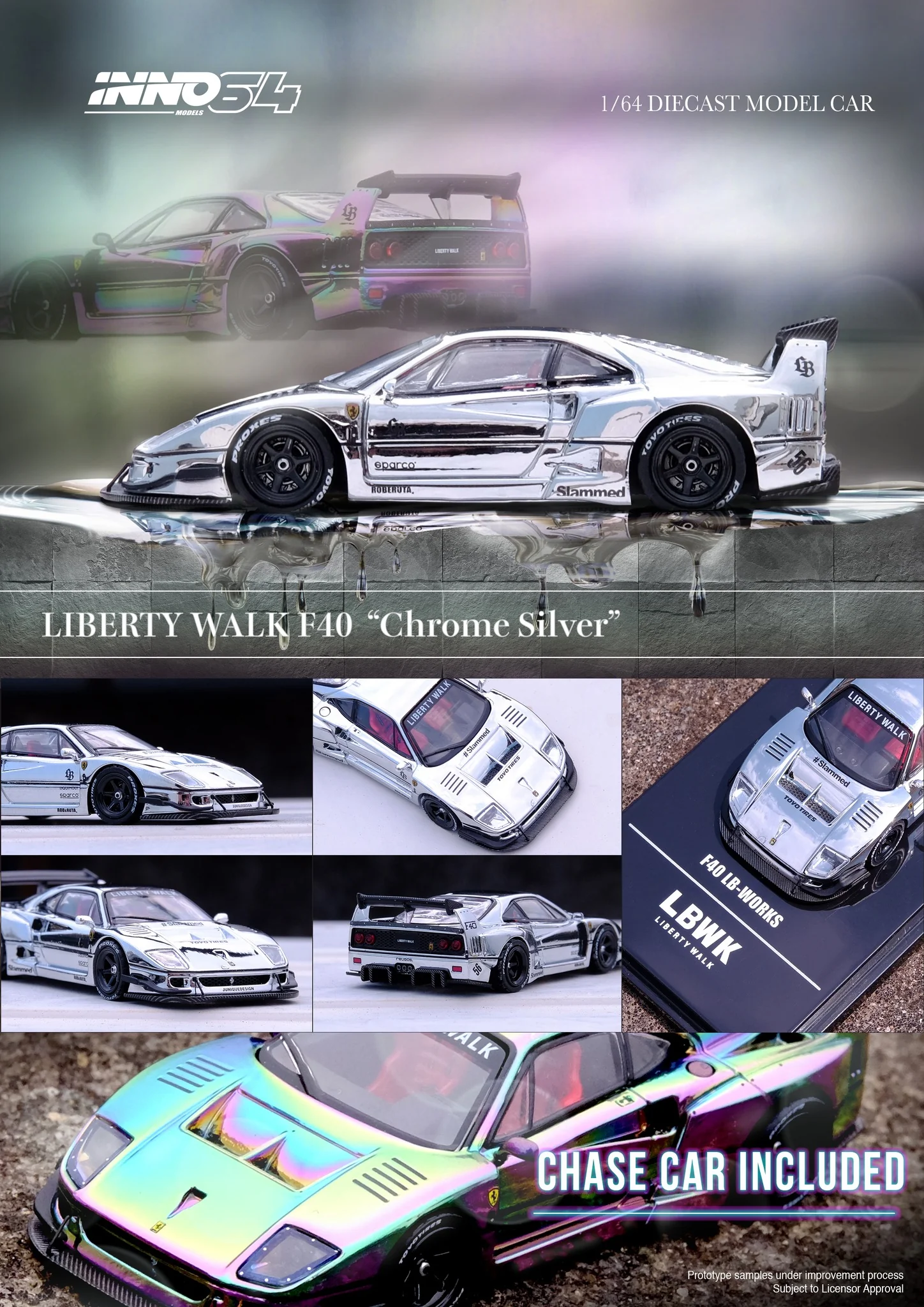INNO64 1:64 Ferrari F40 Liberty Walk in Hobby Expo China 2024 Edition (ONE CAR PER PERSON) - Image 5