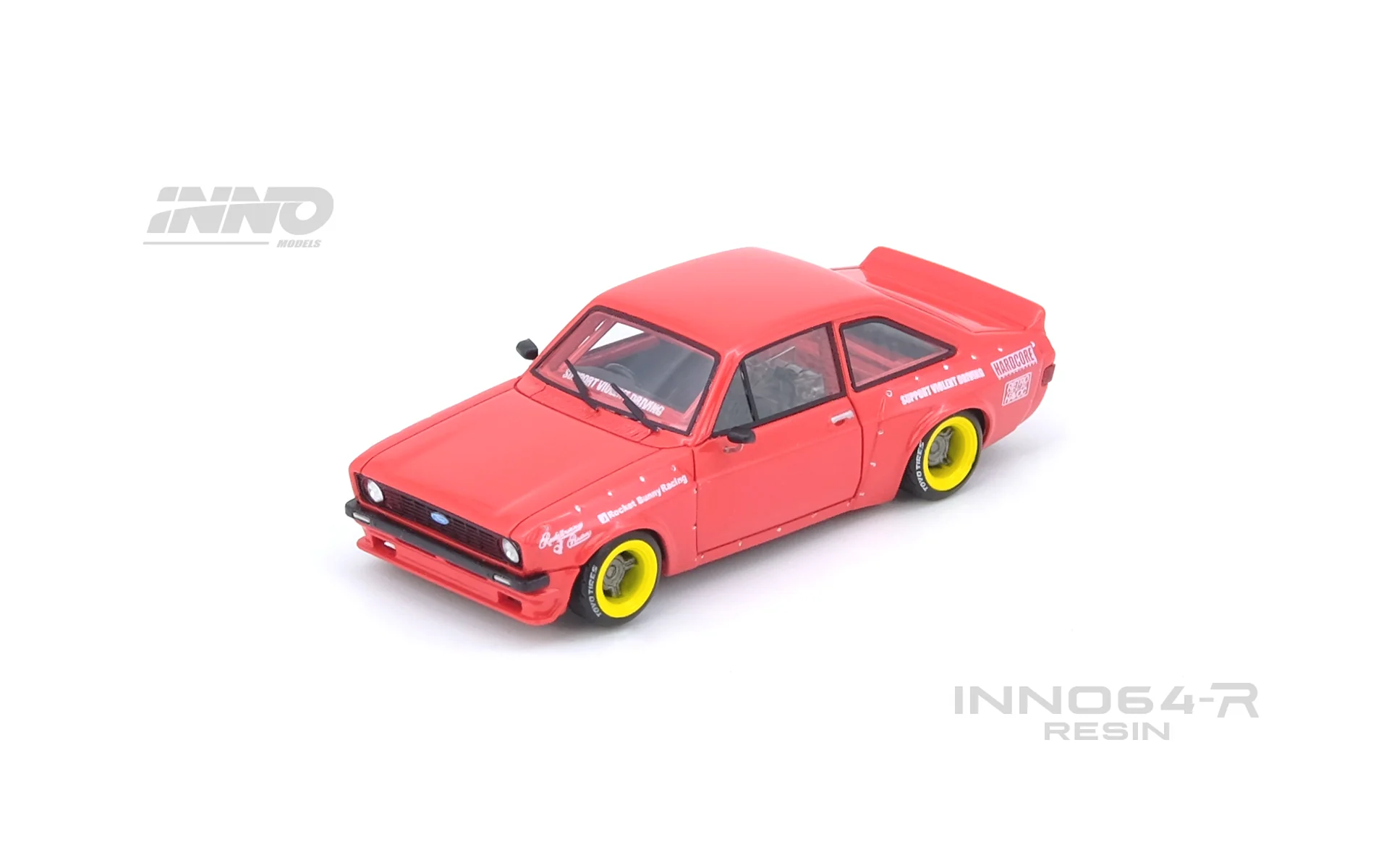 INNO64 1:64 Ford Escort MK2 PANDEM "EMOTION" RETRO HAVOC in Red - Image 3