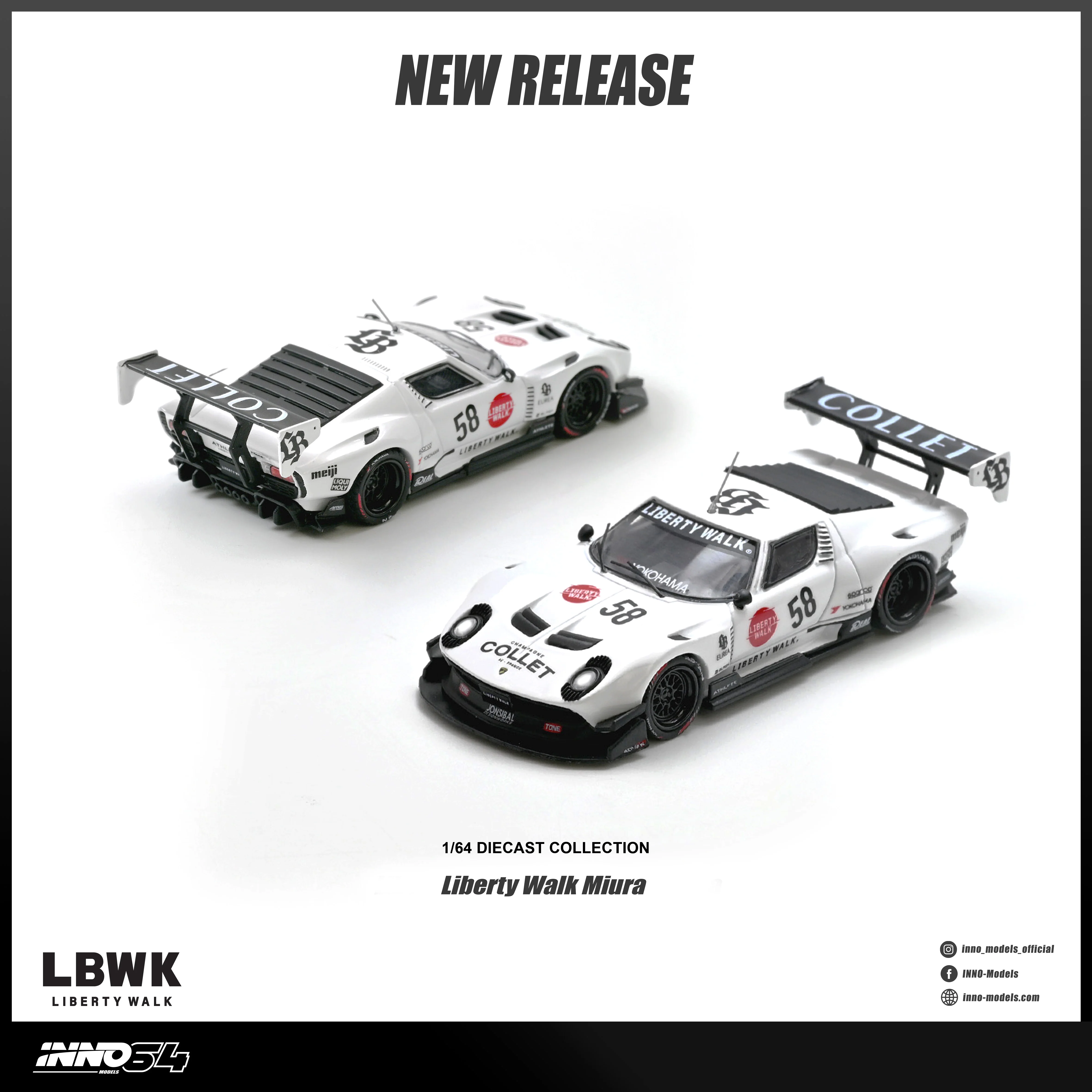 *PREORDER* INNO64 1:64 Lamborghini Miura GT LB-Silhouette WORKS