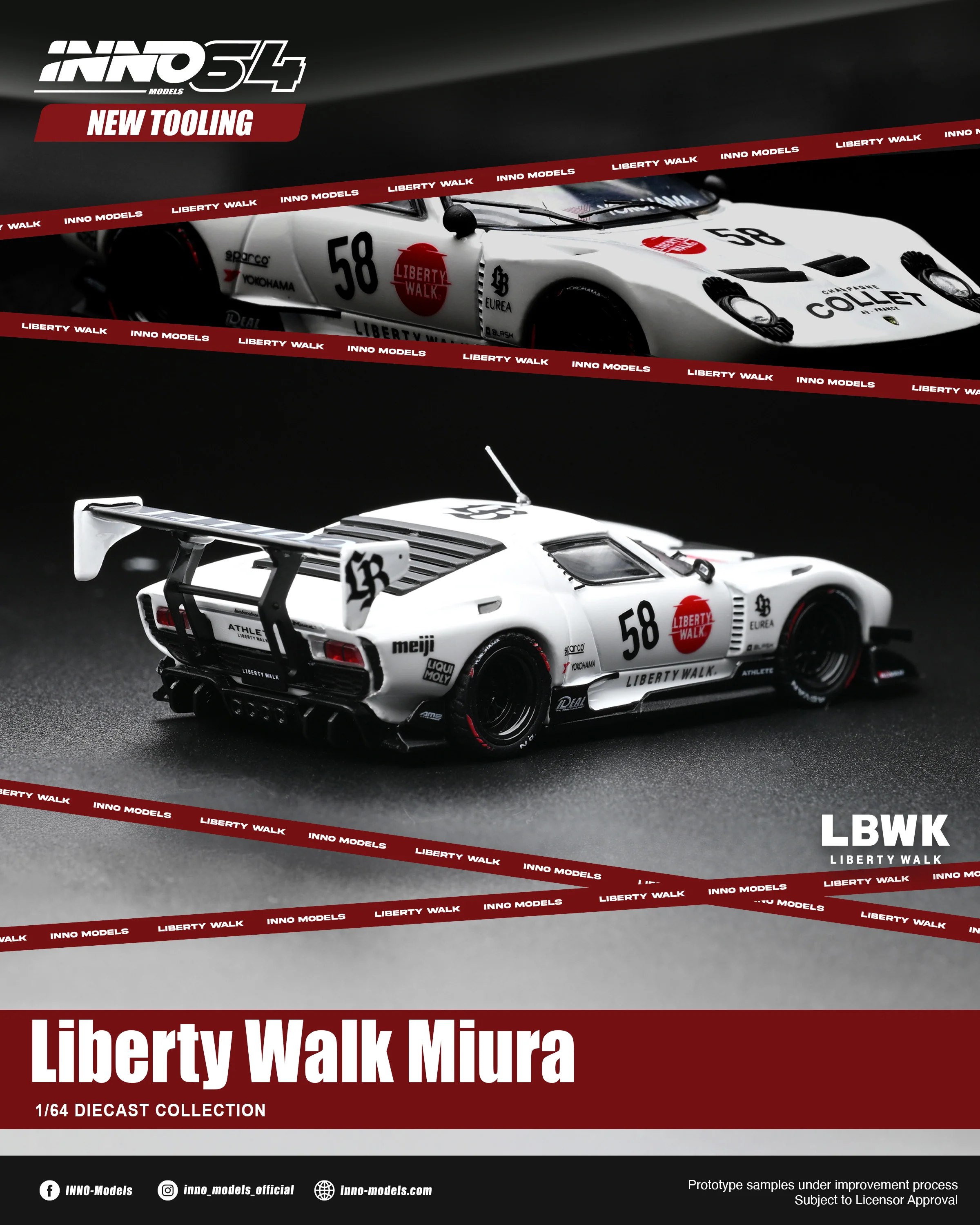 *PREORDER* INNO64 1:64 Lamborghini Miura GT LB-Silhouette WORKS - Image 5