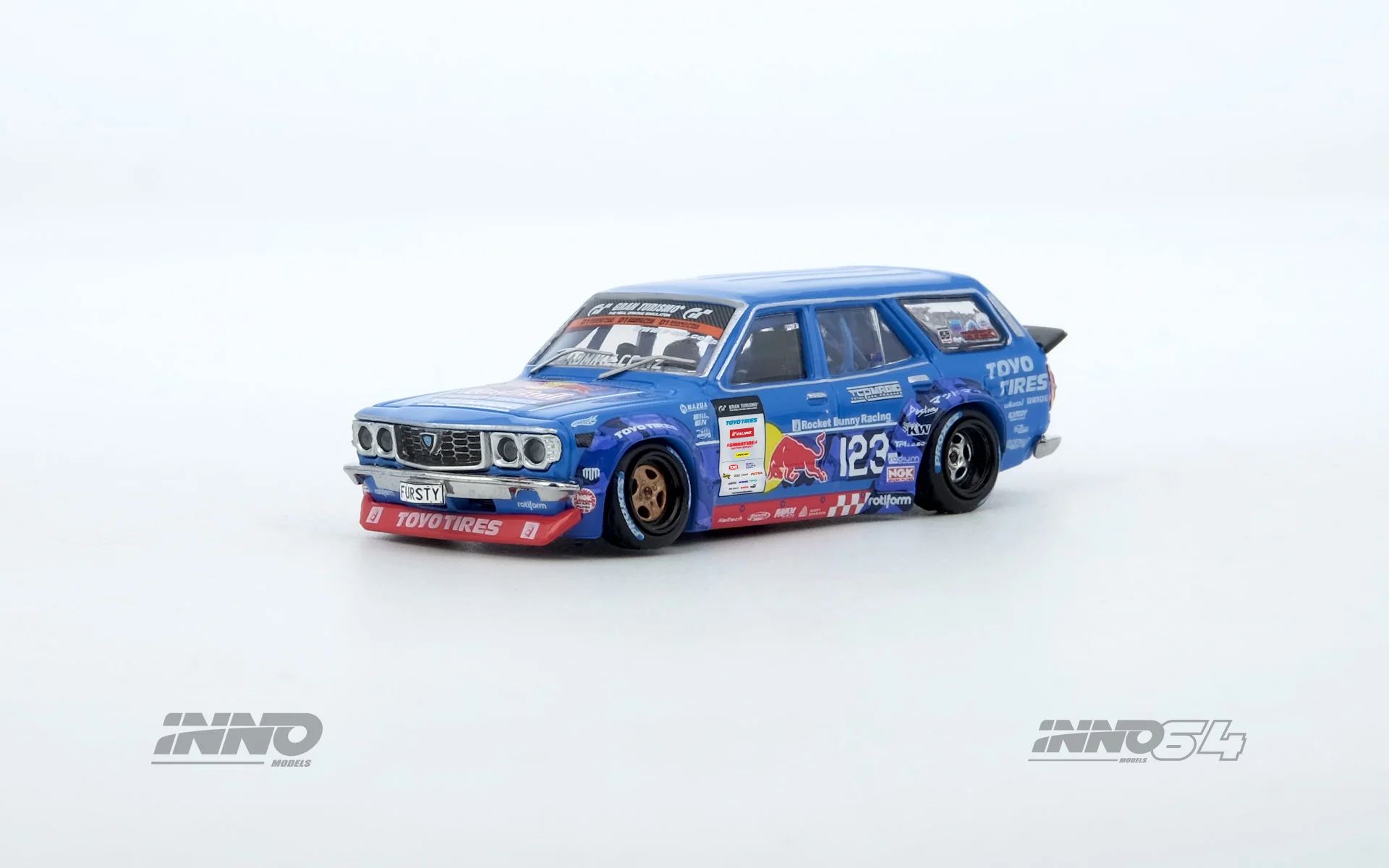 INNO64 1:64 Mazda RX-3 Station Wagon MAD MIKE D1GP Series 2024 - Image 3