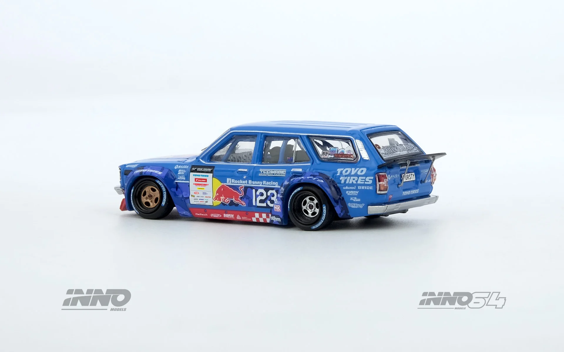INNO64 1:64 Mazda RX-3 Station Wagon MAD MIKE D1GP Series 2024 - Image 4