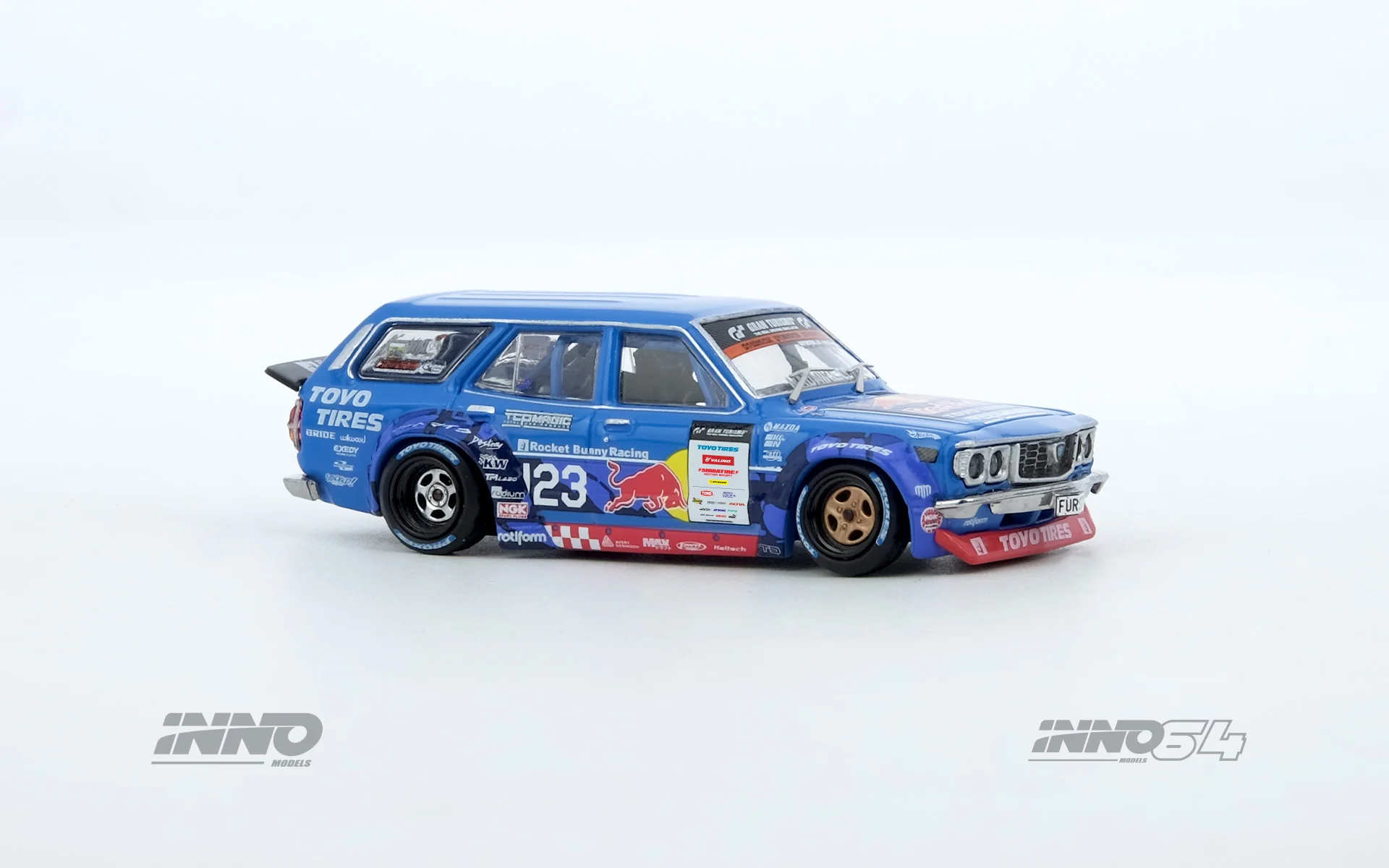 INNO64 1:64 Mazda RX-3 Station Wagon MAD MIKE D1GP Series 2024 - Image 5
