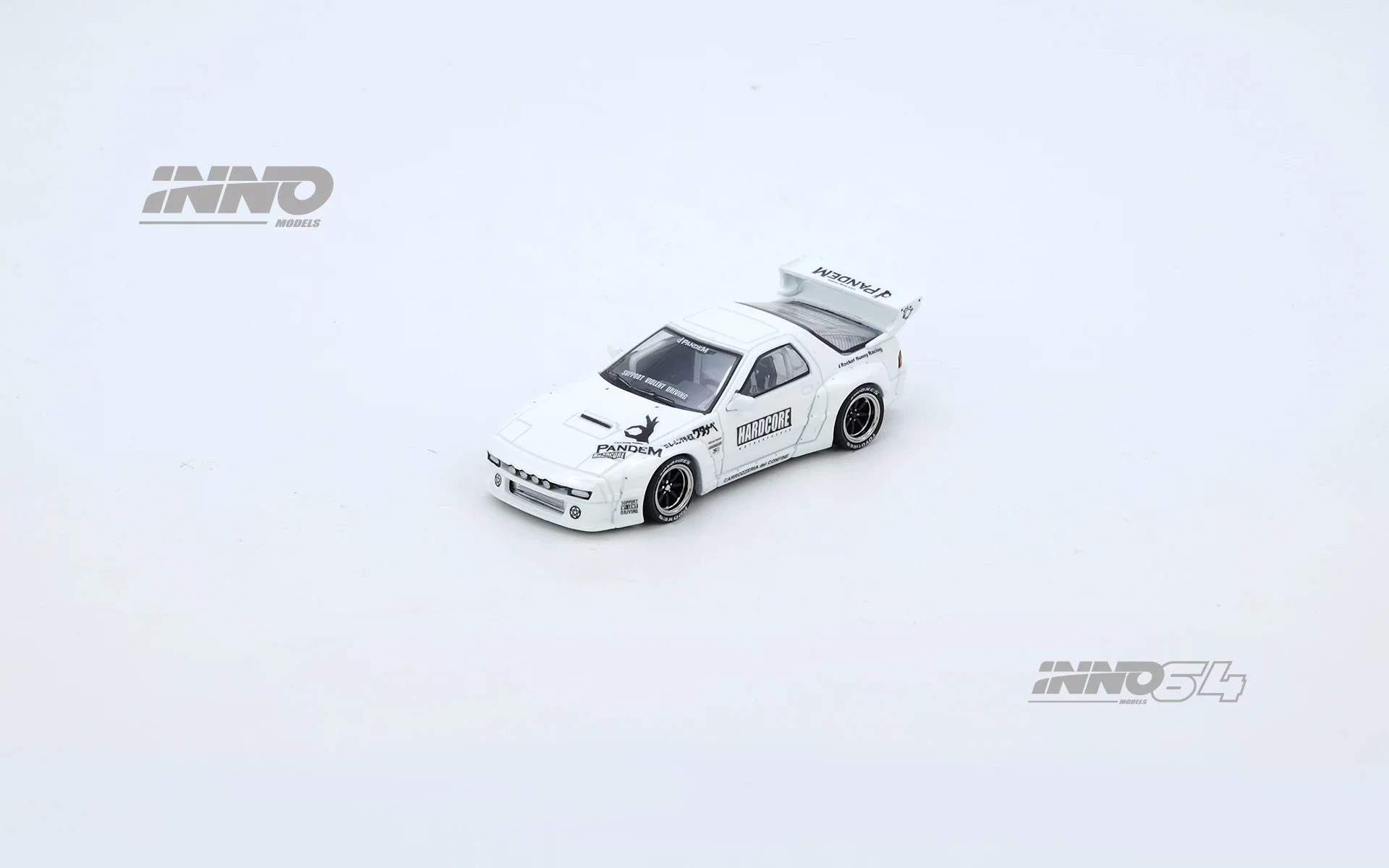 *PREORDER* INNO64 1:64 Mazda RX-7 (FC3S) "PANDEM" in White - Image 3