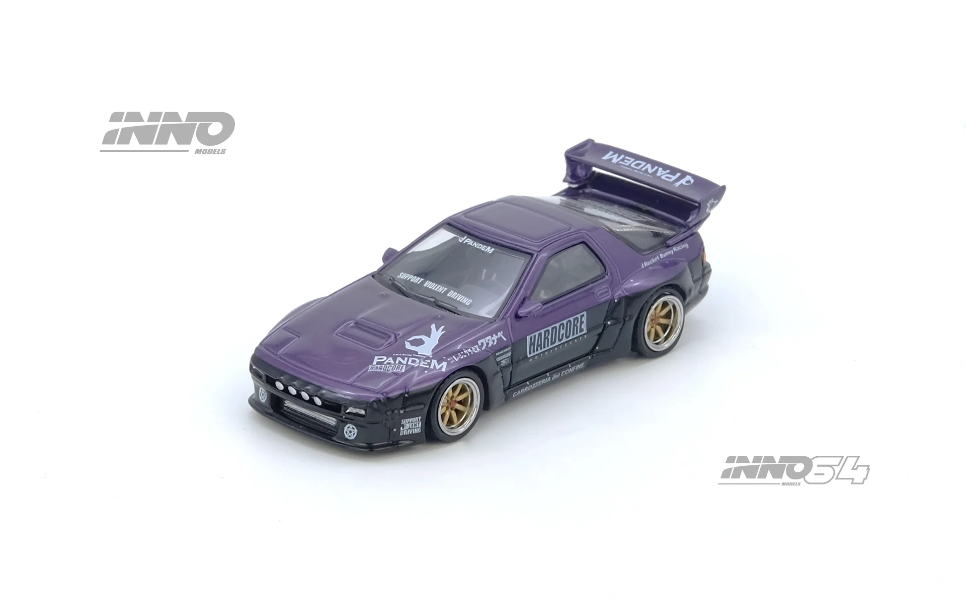 INNO64 1:64 Mazda RX-7 (FC3S) "PANDEM ROCKET BUNNY" in Purple