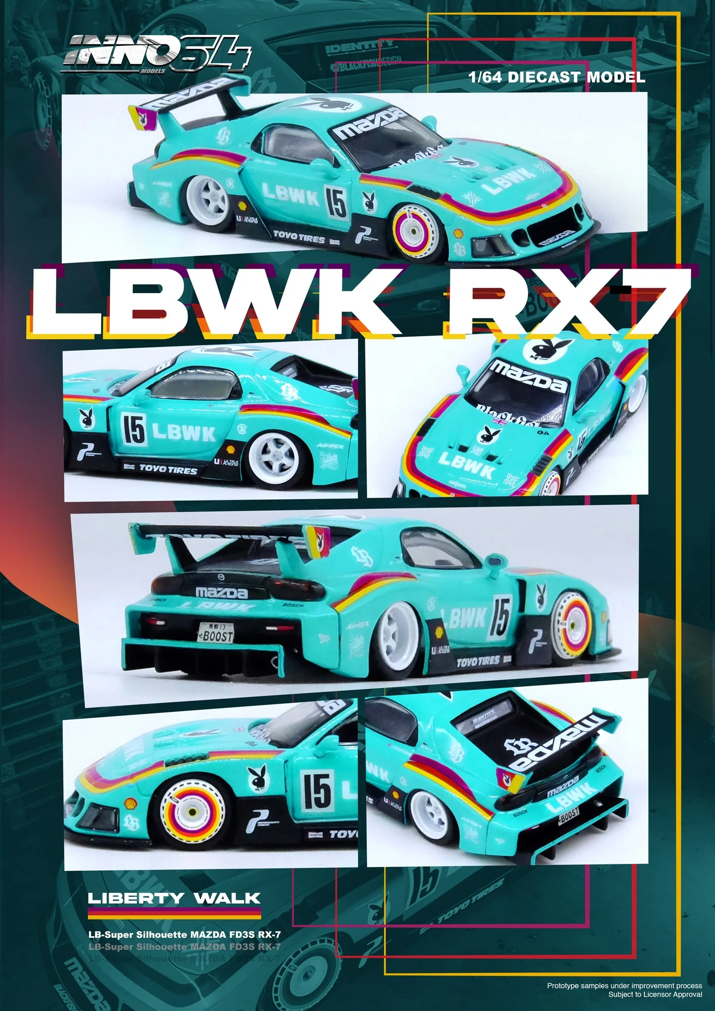 INNO64 1:64 Mazda RX7 (FD3S) LB-SUPER SILHOUETTE Hobby Expo China 2024 Edition (ONE CAR PER PERSON) - Image 2