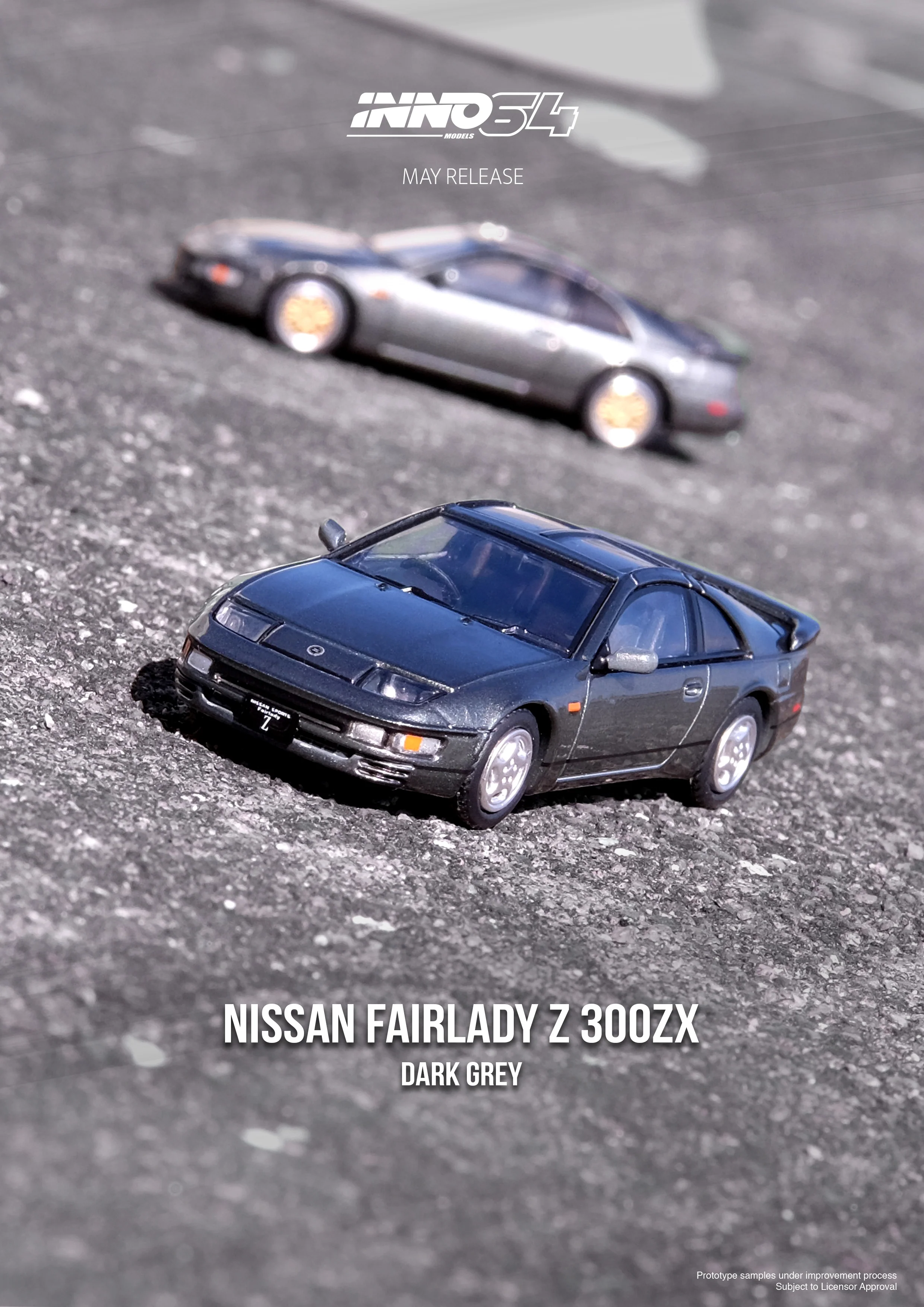 INNO64 1:64 Nissan 300ZX 2+2 (Z32) in Oxford Grey Metallic - Image 2