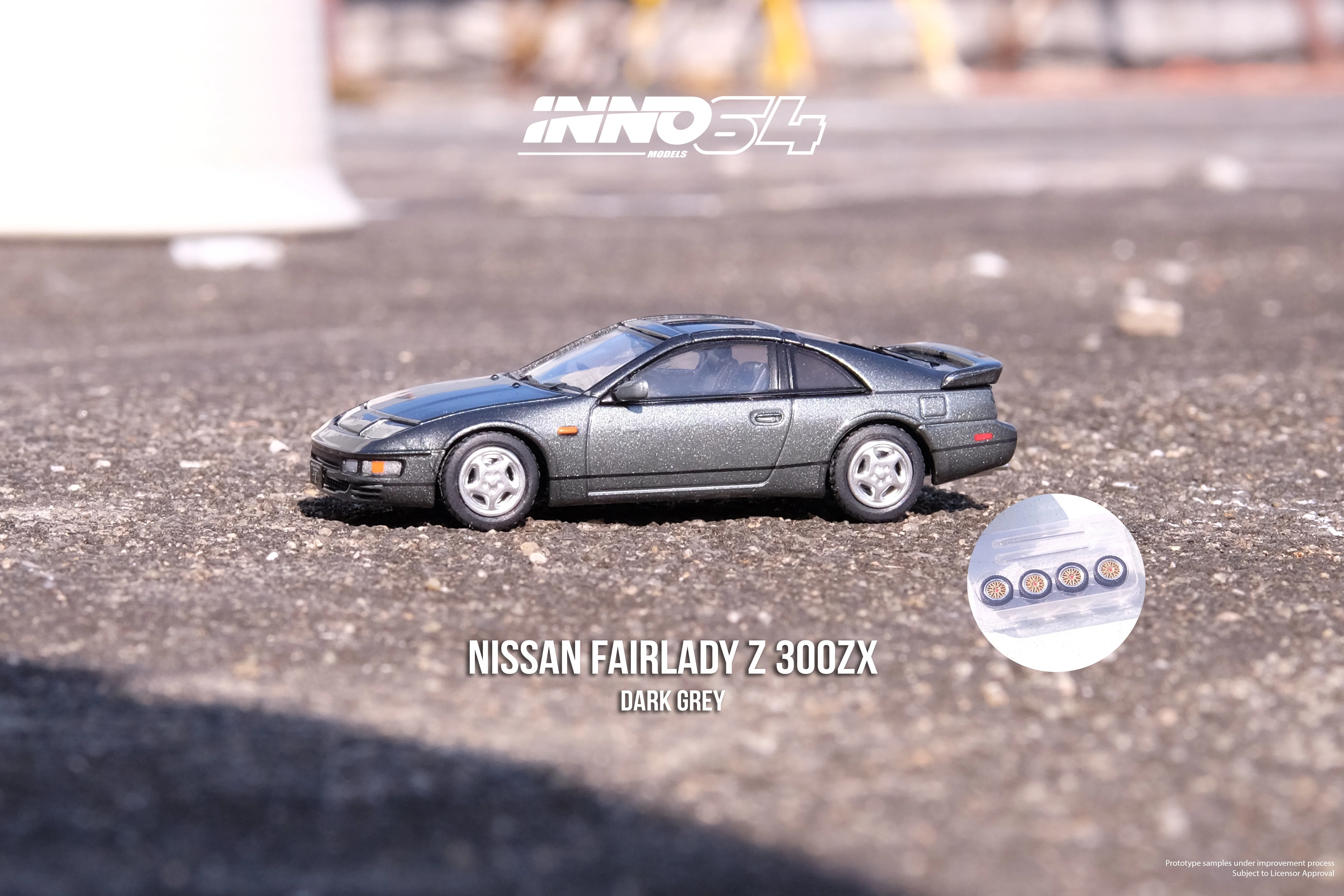 INNO64 1:64 Nissan 300ZX 2+2 (Z32) in Oxford Grey Metallic - Image 3