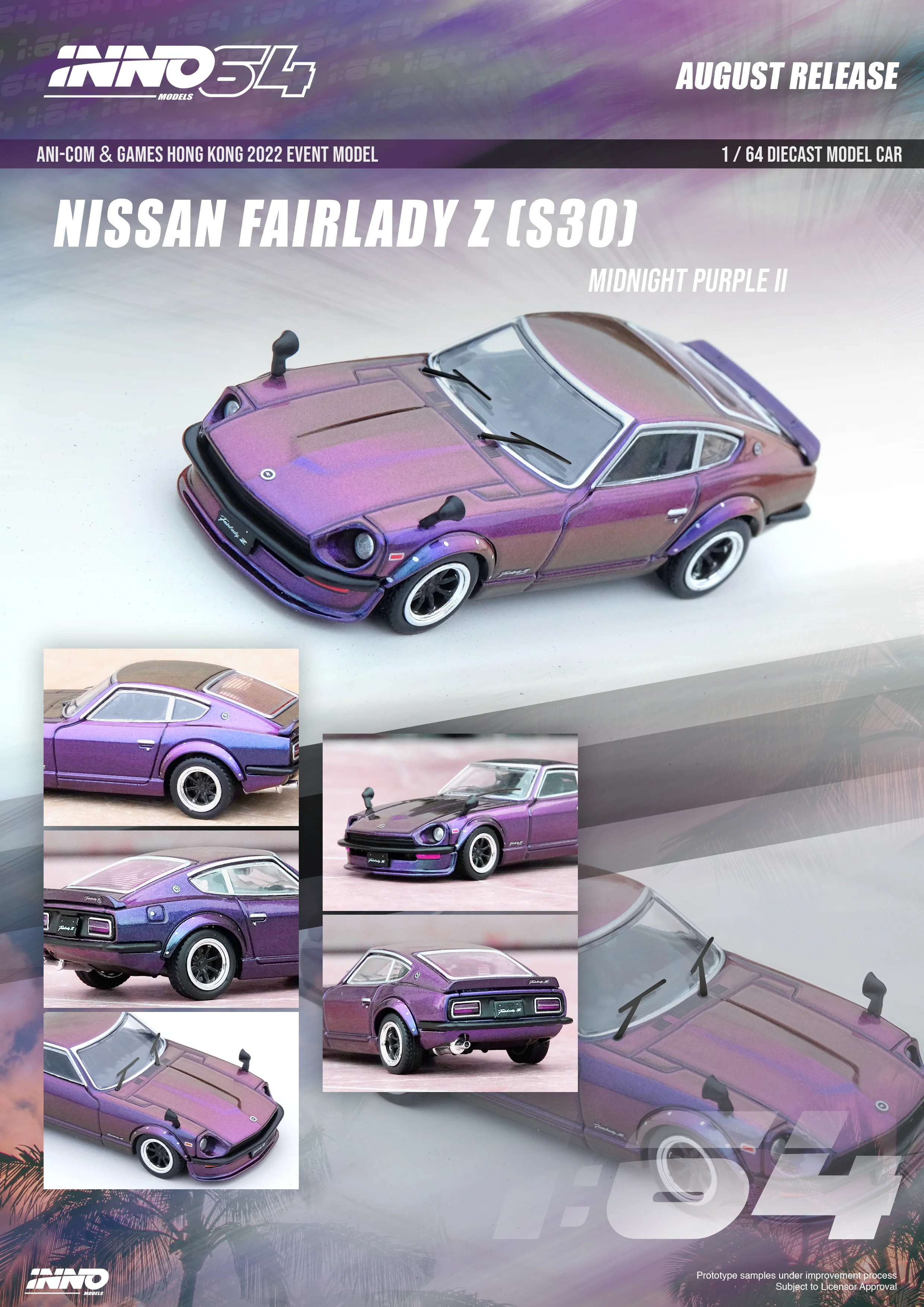 INNO64 1:64 Nissan Fairlady Z (S30) in Midnight Purple II Ani Com & Games Special Event - Image 3