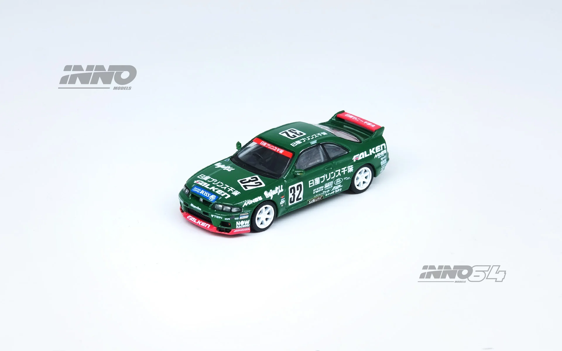 INNO64 1:64 Nissan GT-R (R33) #11 "PRINCE CHIBA FALKEN" N1 Super Endurance Series - Tokachi 24H 1996