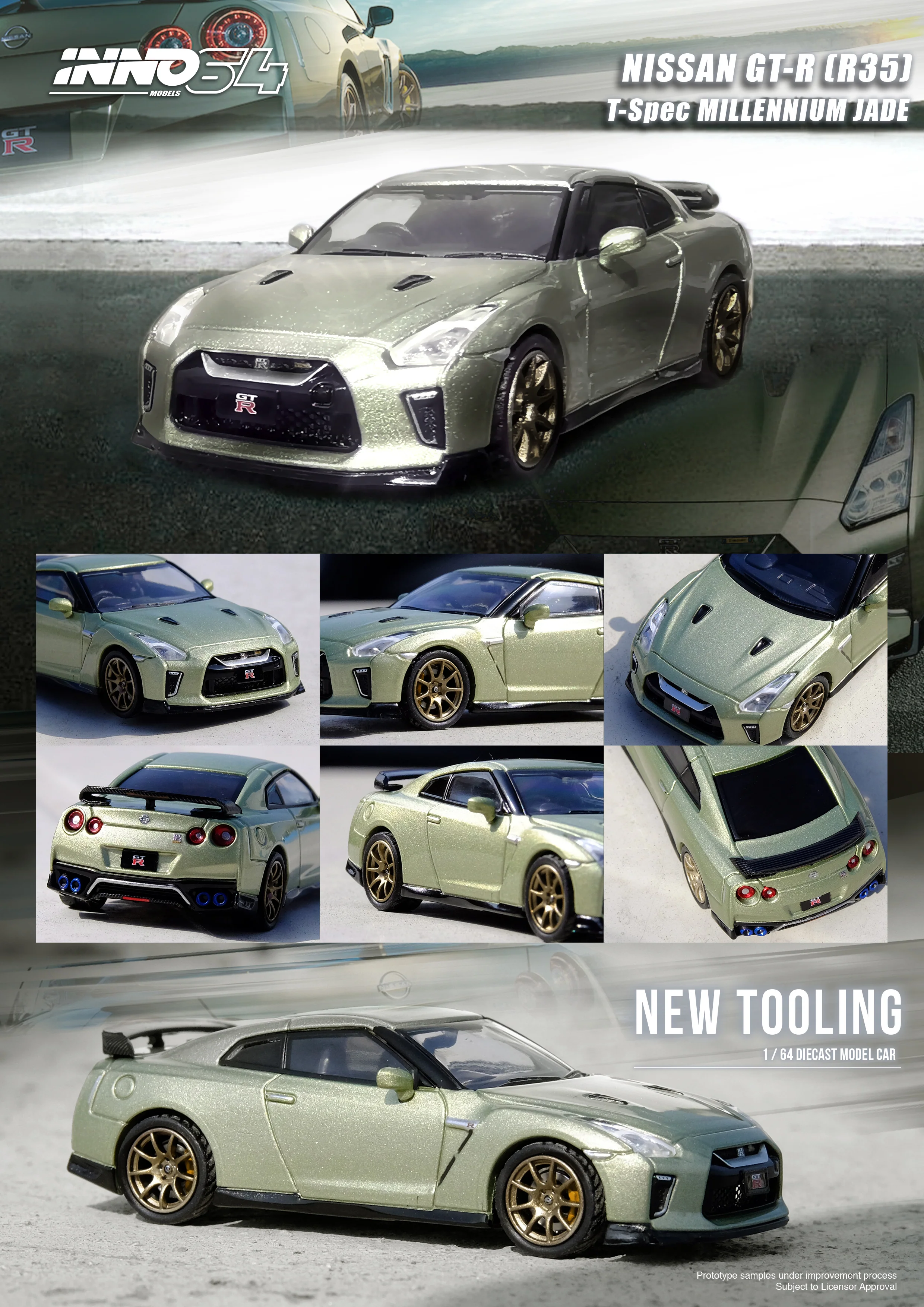 INNO64 1:64 Nissan GT-R (R35) in Millennium Jade - Image 3