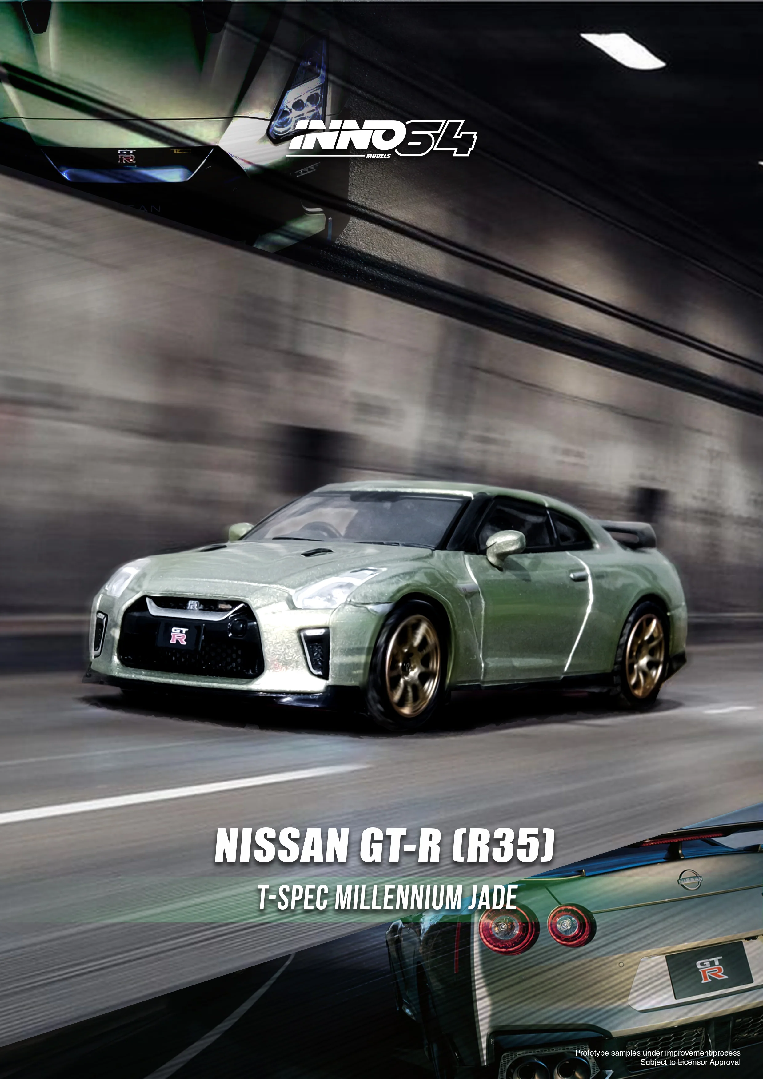 INNO64 1:64 Nissan GT-R (R35) in Millennium Jade - Image 4