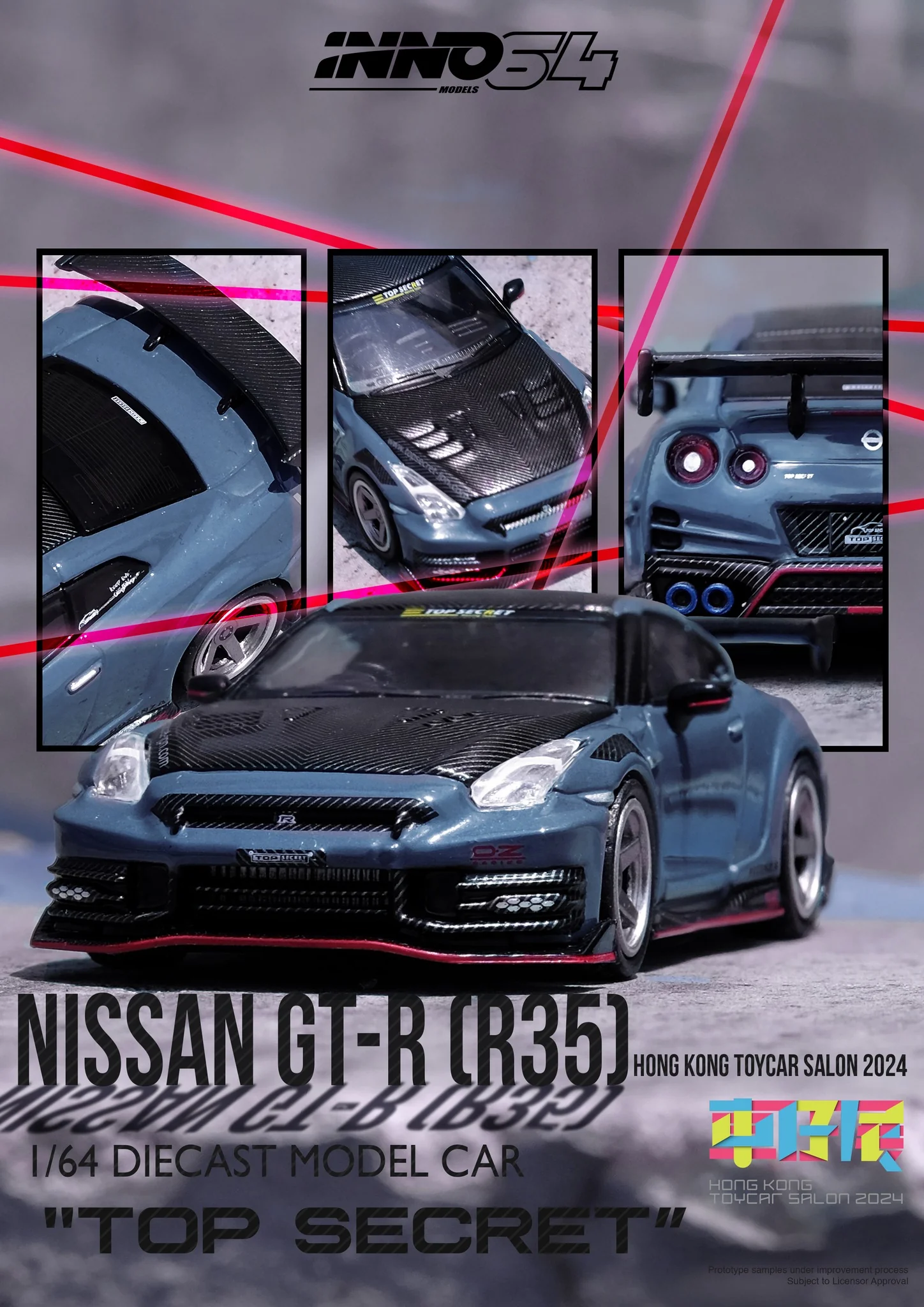 INNO64 1:64 Nissan GT-R (R35) NISMO 2024 "TOP SECRET" Hong Kong Toy Car Salon Special Edition (ONE PER CUSTOMER) - Image 2