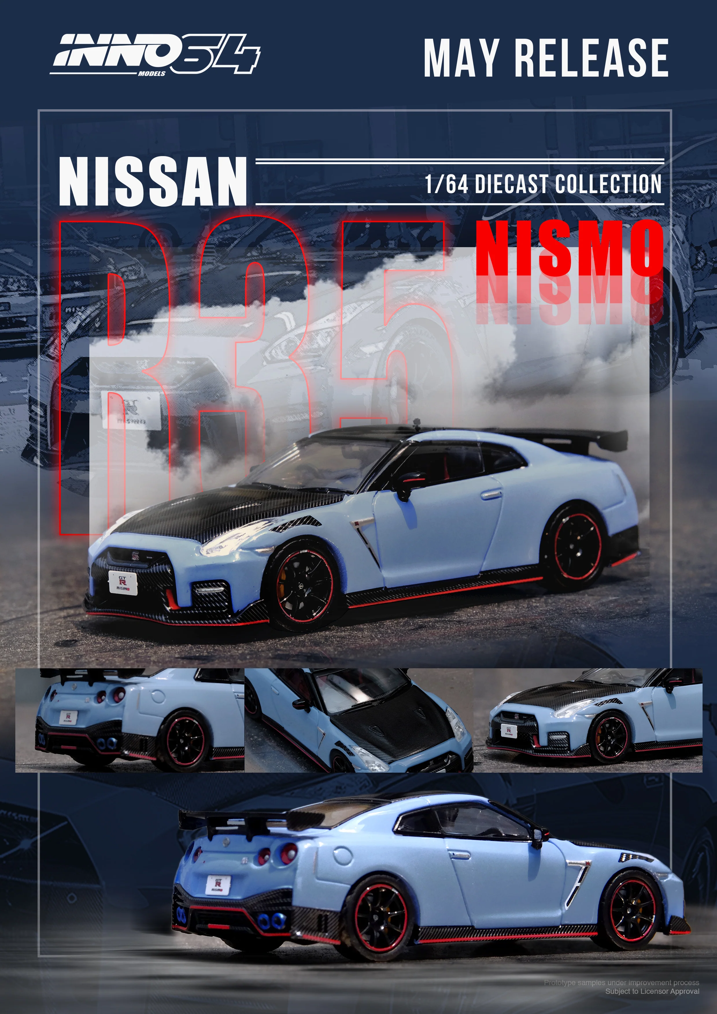INNO64 1:64 Nissan GT-R (R35) NISMO 2022 Special Edition in Stealth Gray - Image 3