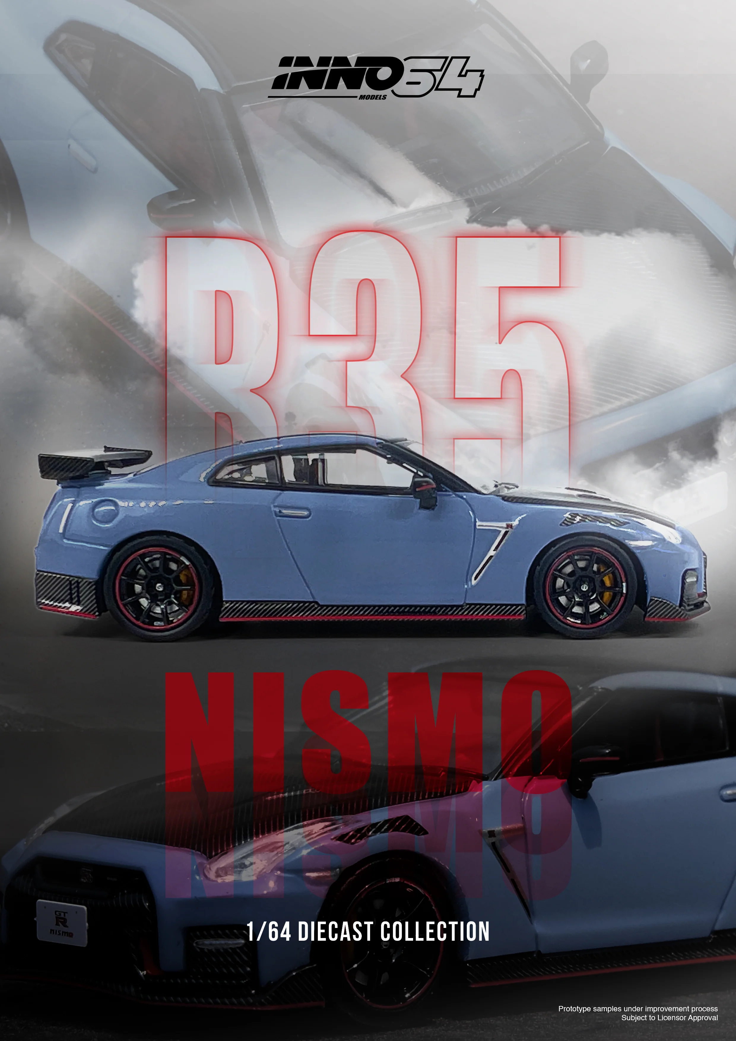 INNO64 1:64 Nissan GT-R (R35) NISMO 2022 Special Edition in Stealth Gray - Image 4