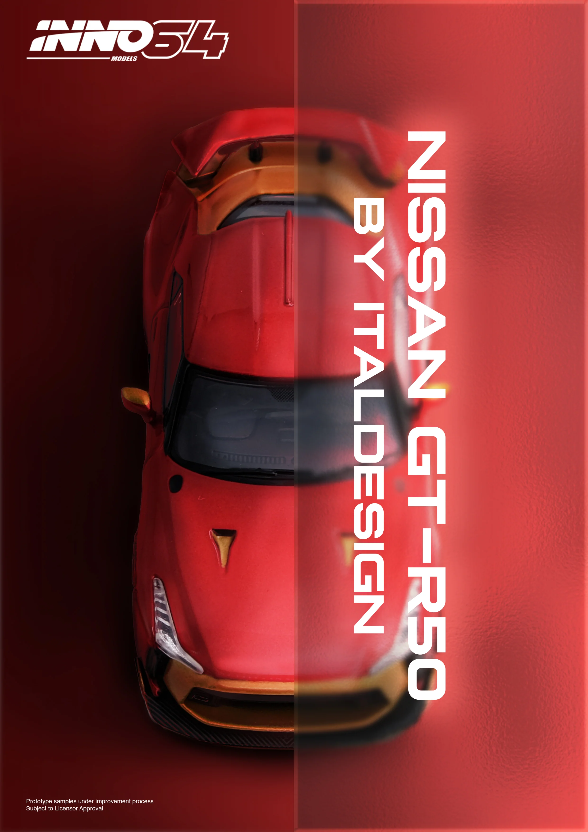 INNO64 1:64 Nissan GT-R50 by ITALDESIGN in Red - Image 2
