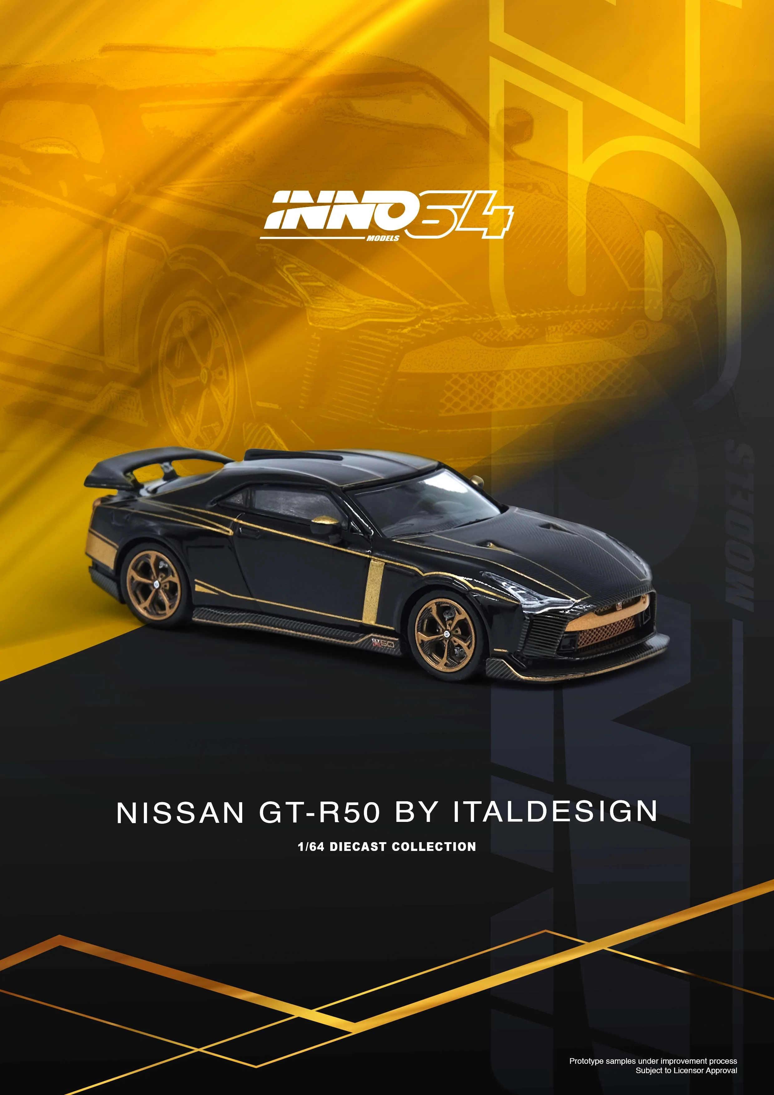 INNO64 1:64 Nissan GT-R50 by ITALDESIGN in Black - Image 4