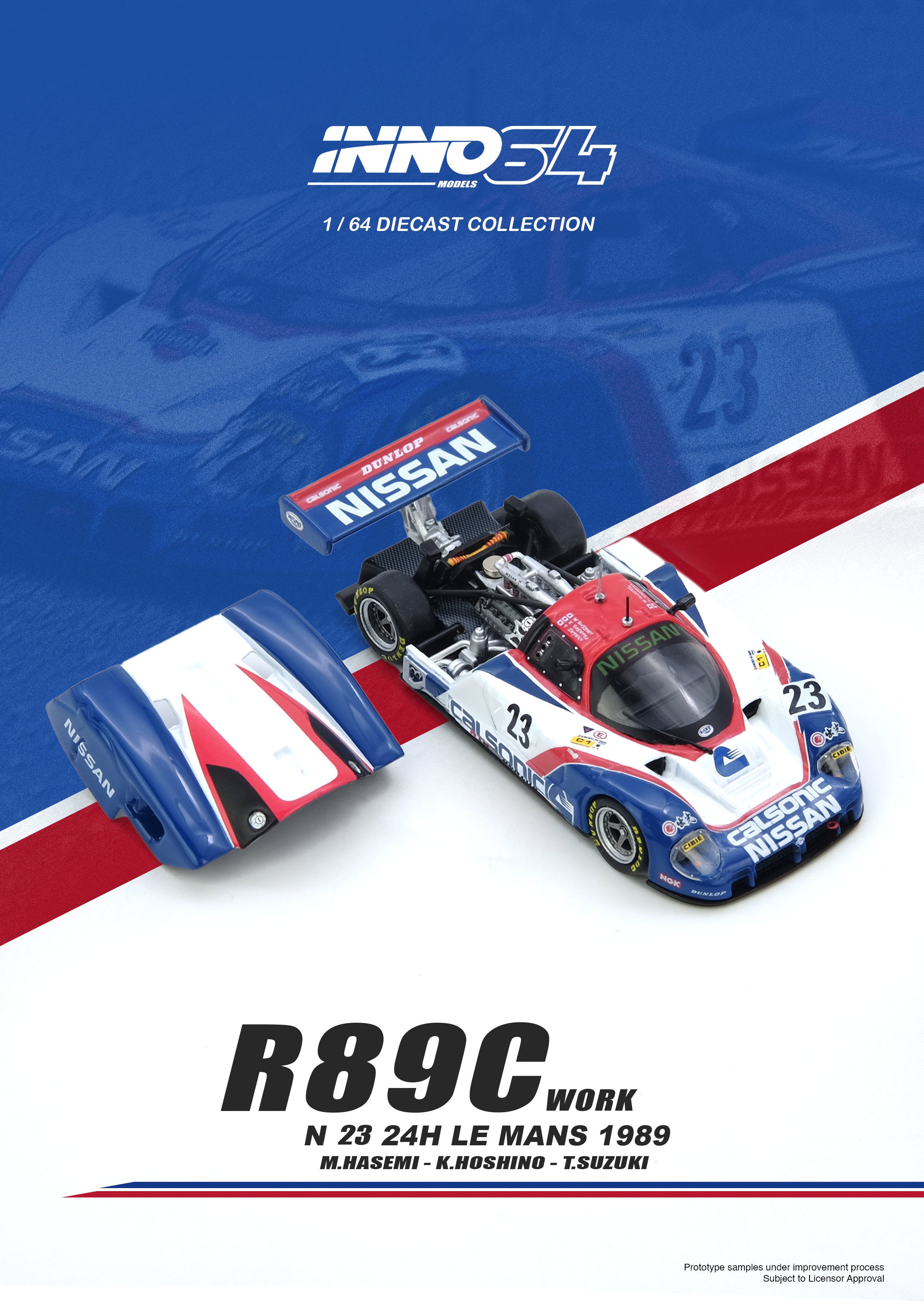 INNO64 1:64 Nissan R89C Le Mans 1989 No23 Masahiro Hasemi / Kazuyoshi Hoshino / Toshio Suzuki - Image 5