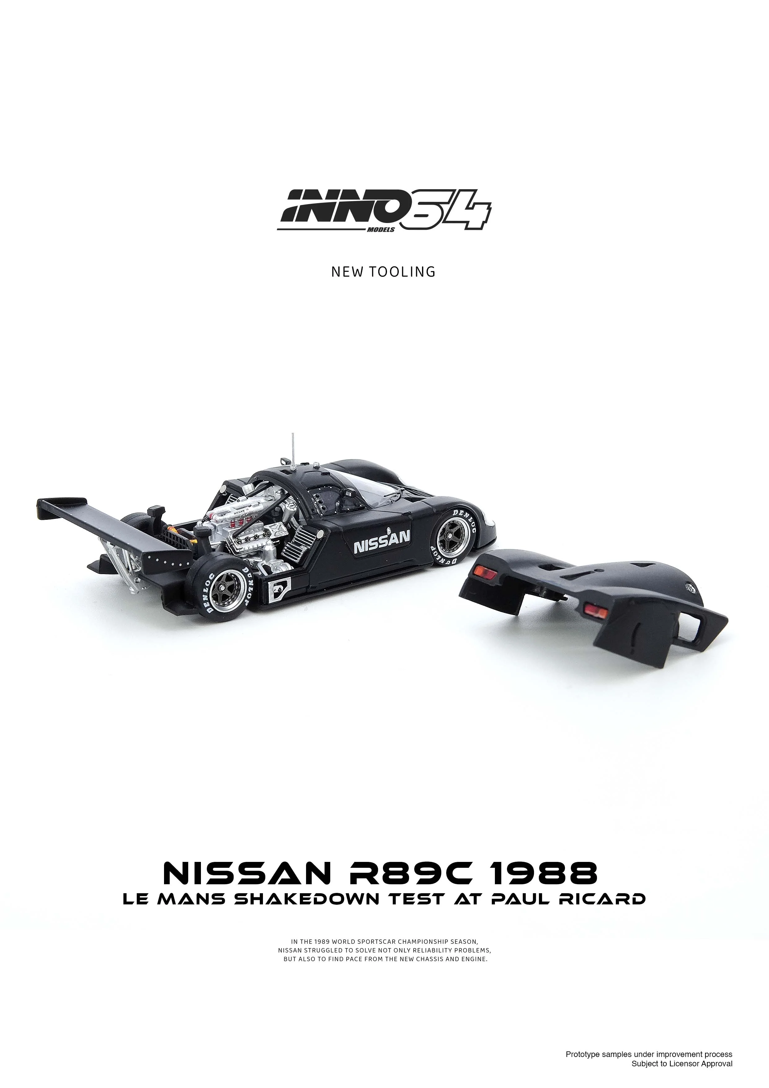 INNO64 1:64 Nissan R89C Le Mnas Shakedown Test at Paul Ricard 1988 - Image 2