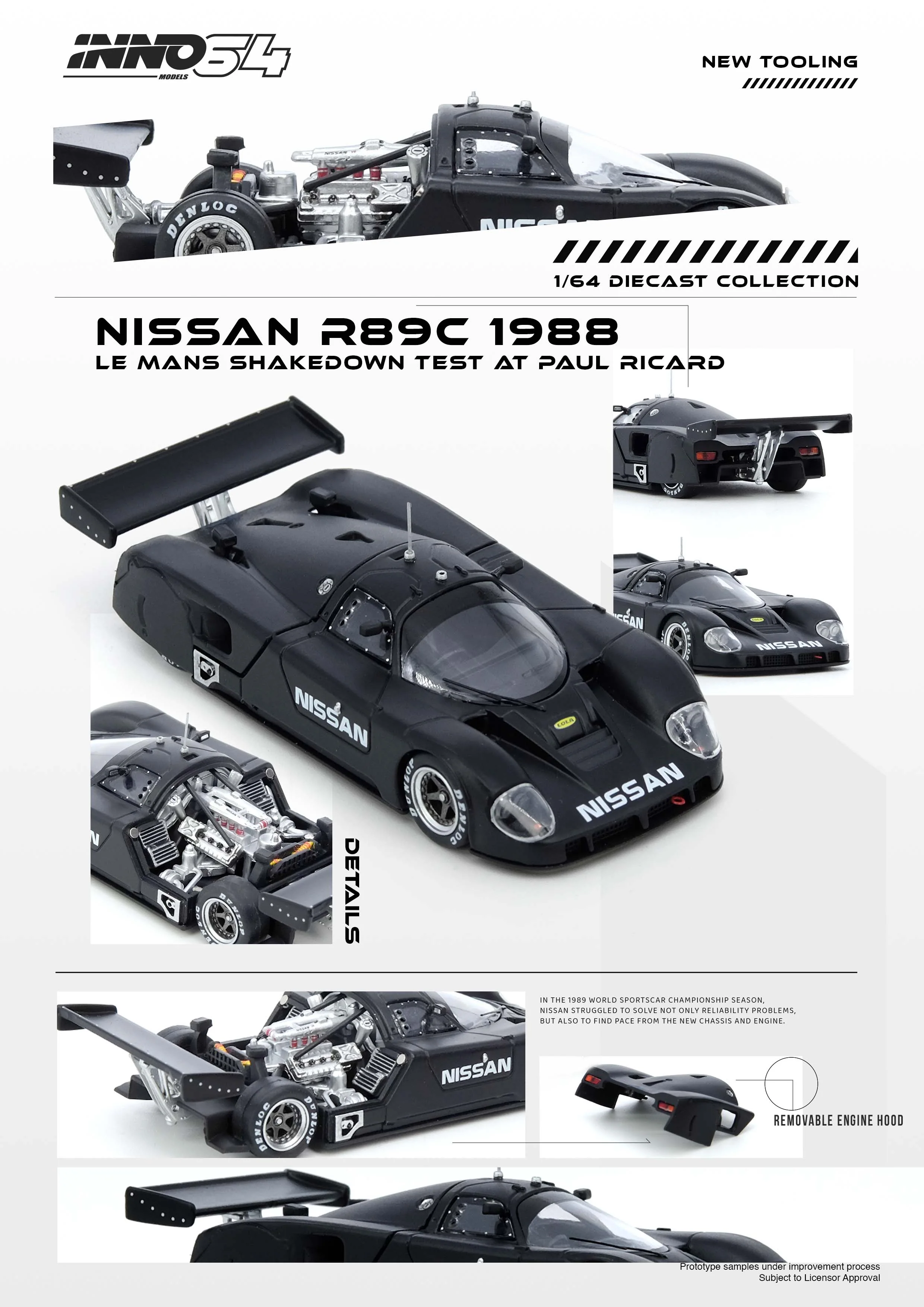 INNO64 1:64 Nissan R89C Le Mnas Shakedown Test at Paul Ricard 1988 - Image 7