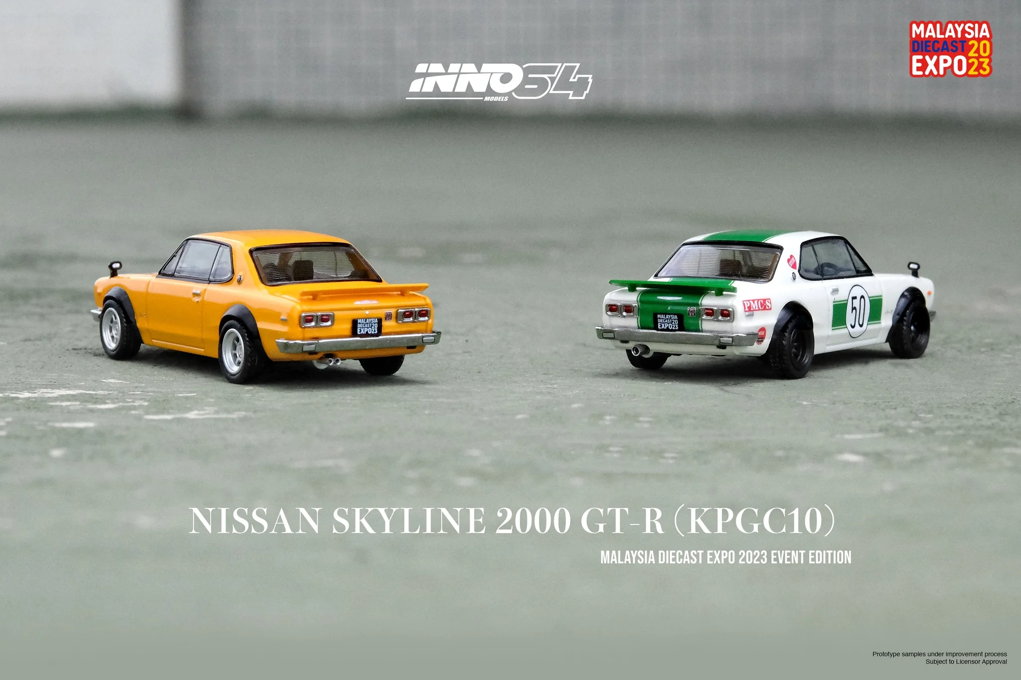 INNO64 1:64 Nissan Skyline 2000GT-R (KPGC10) Malaysia Die-cast Expo 2023 in White - Image 2