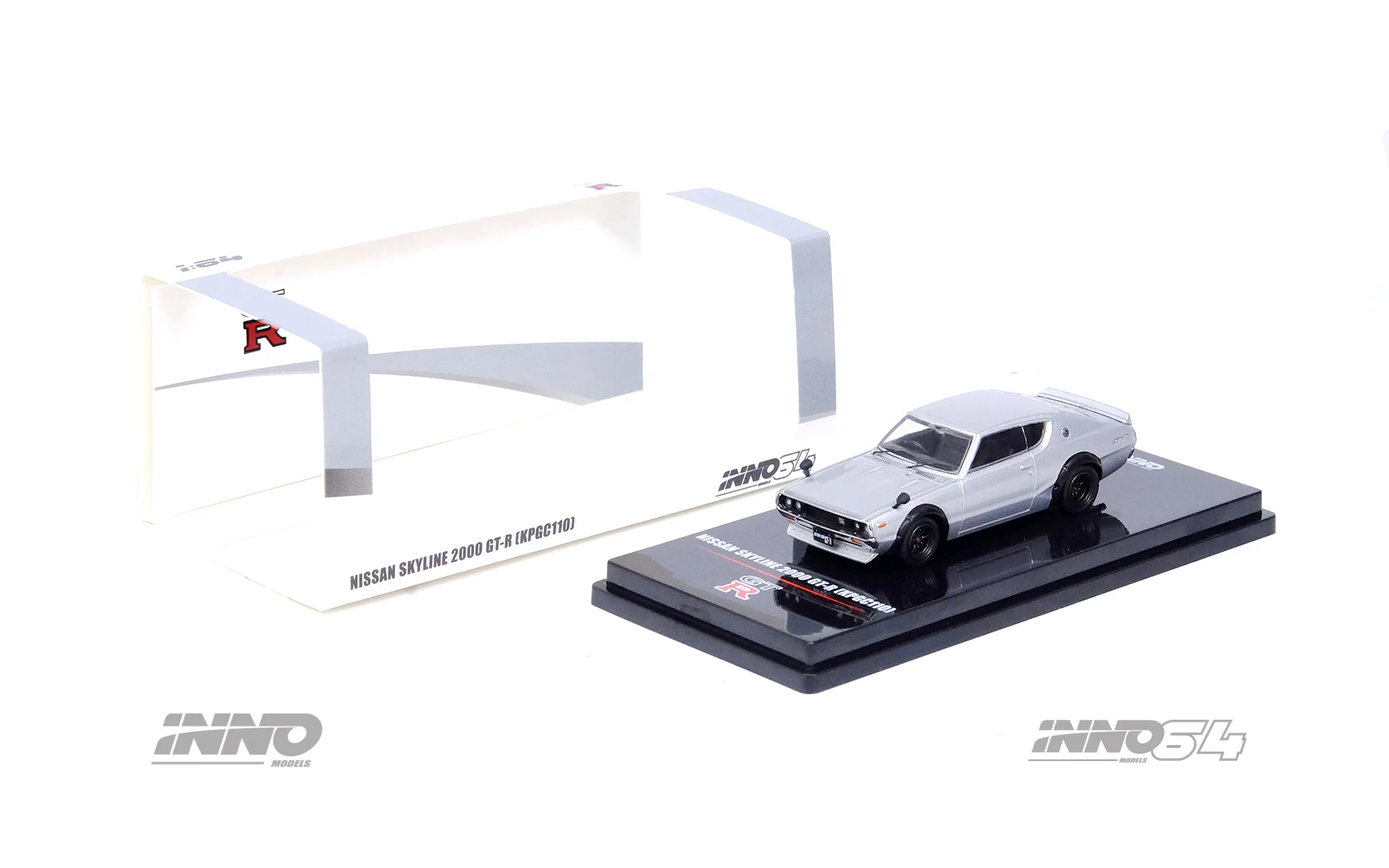 INNO64 1:64 Nissan Skyline 2000GT-R (KPGC110) in Silver - Image 4