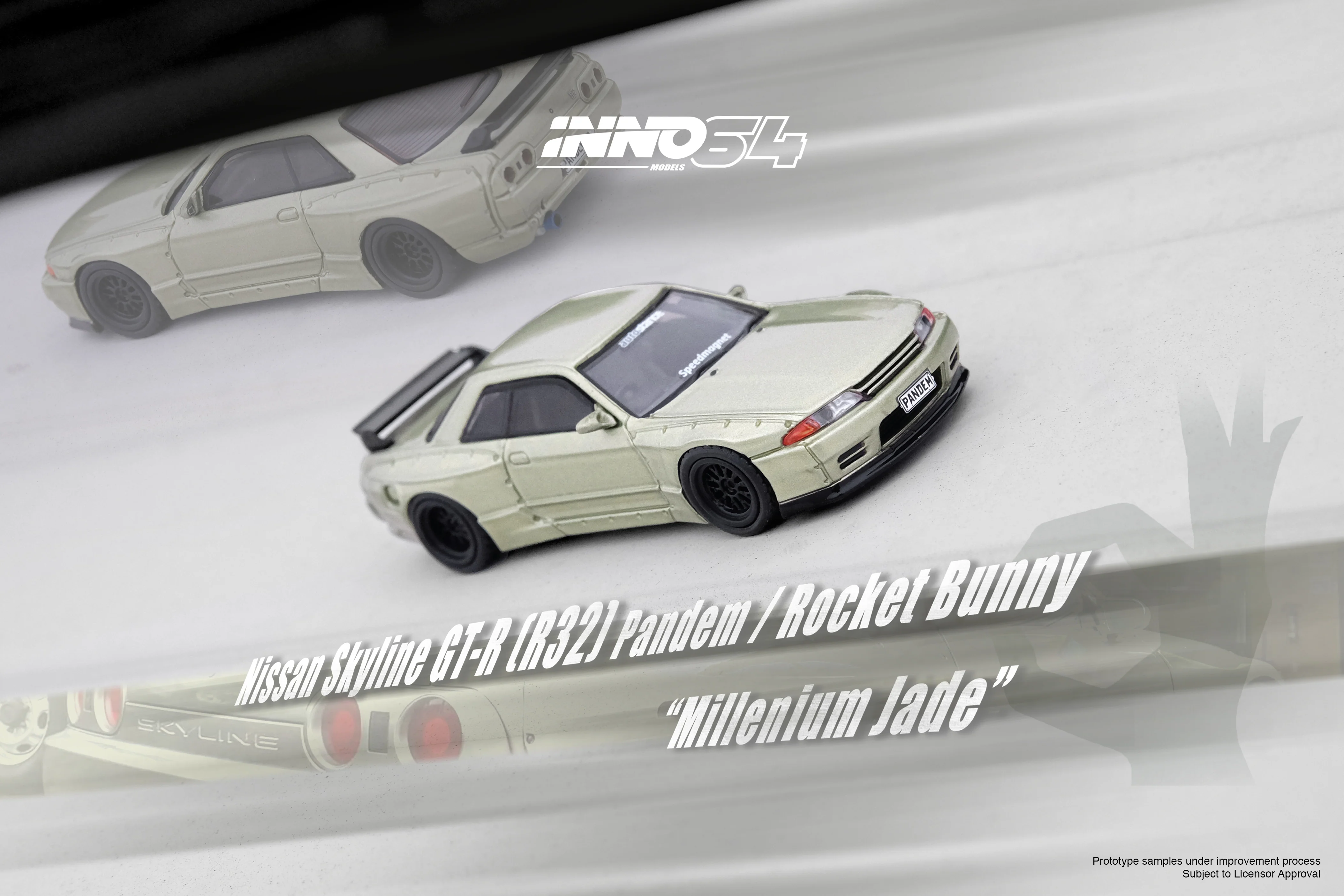 INNO64 1:64 Nissan Skyline GT-R (R32) Pandem Rocket Bunny in Milennium Jade - Image 4