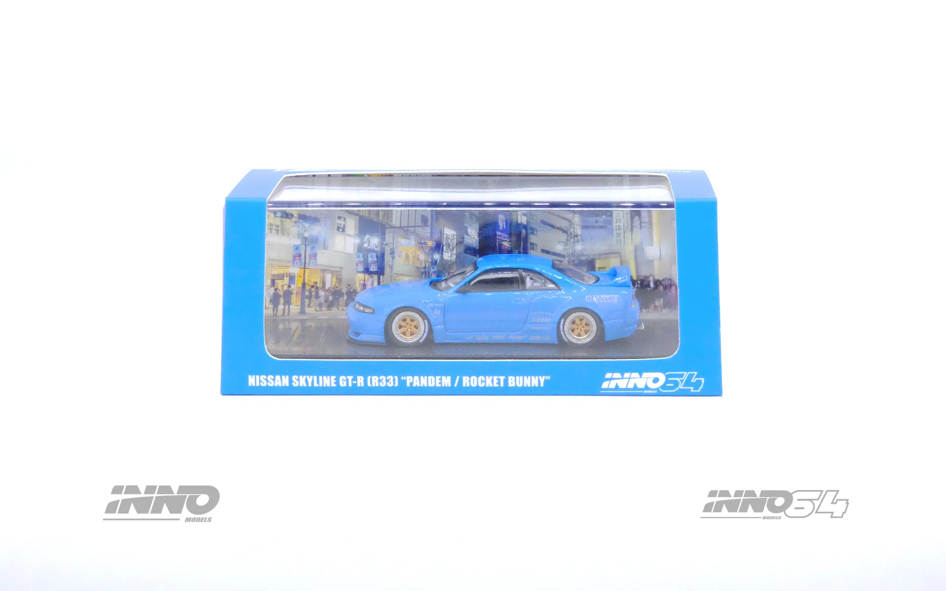 INNO64 1:64 Nissan Skyline GT-R (R33) "Pandem / Rocket Bunny" in Blue - Image 5
