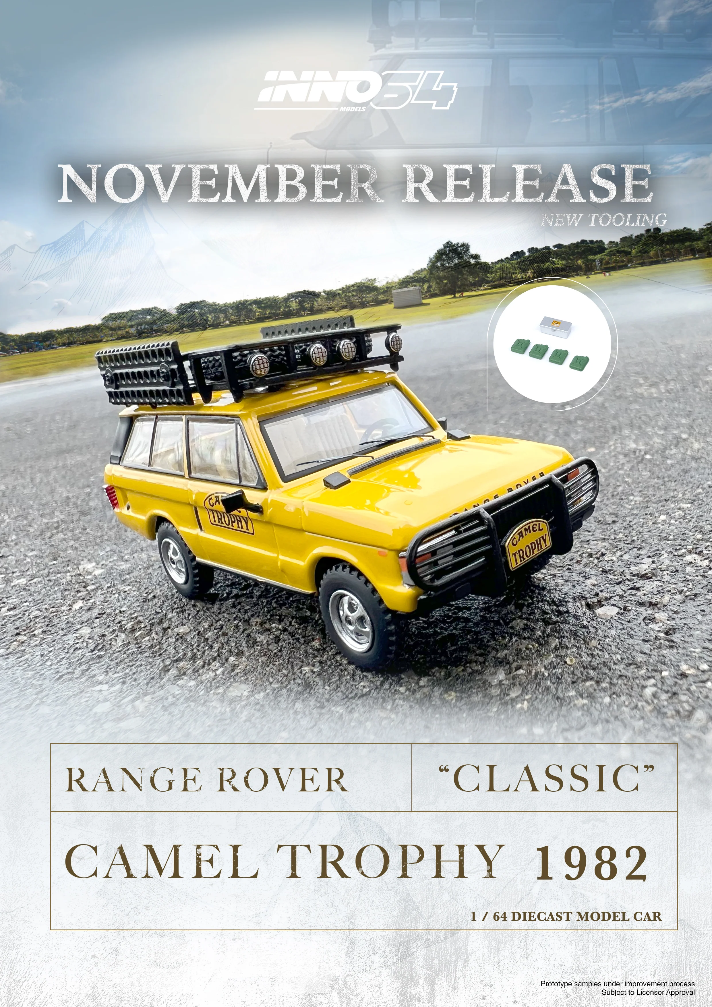 INNO64 1:64 Range Rover "CLASSIC" Camel Trophy 1982 with Accessories - Image 4