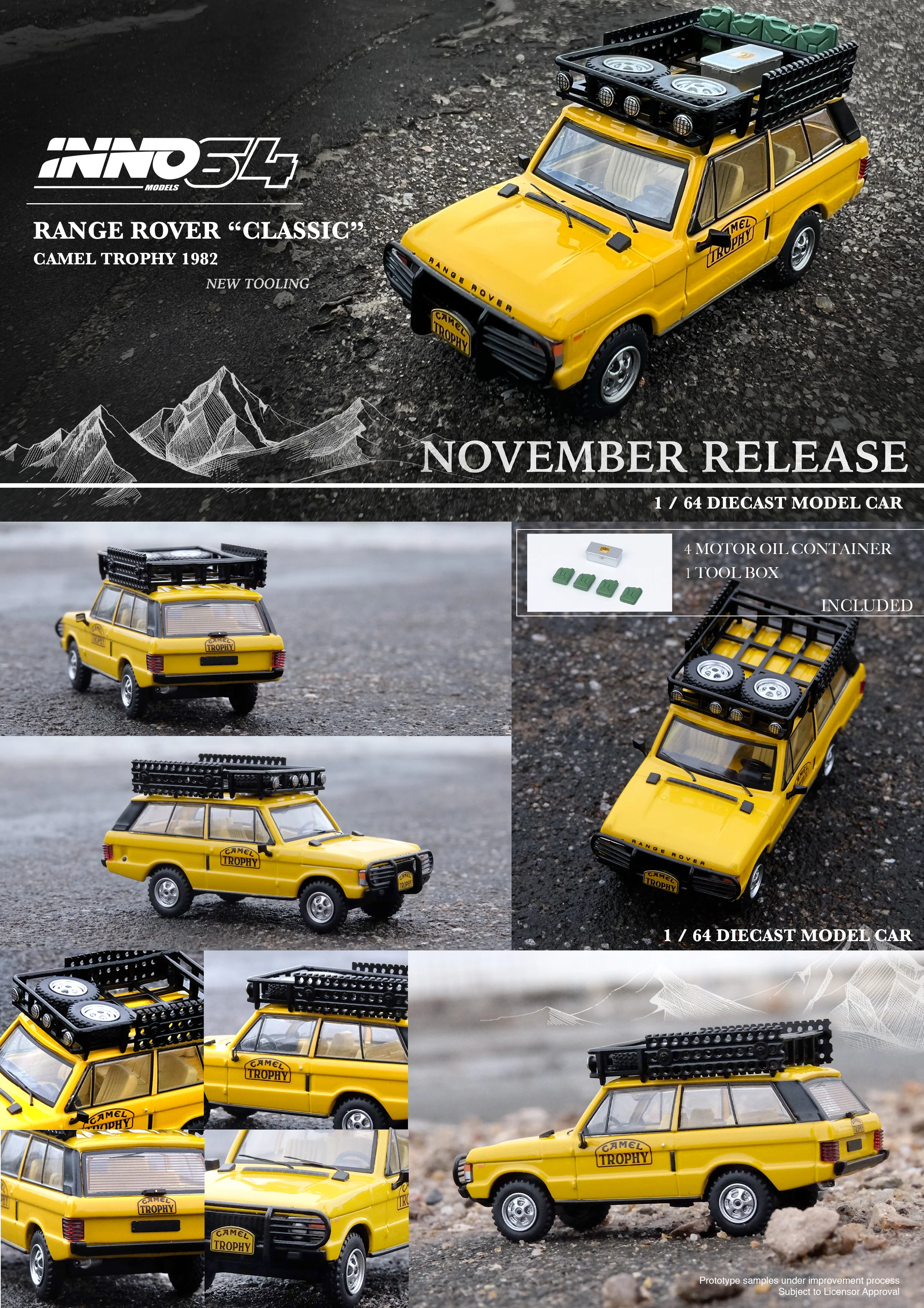INNO64 1:64 Range Rover "CLASSIC" Camel Trophy 1982 with Accessories - Image 5